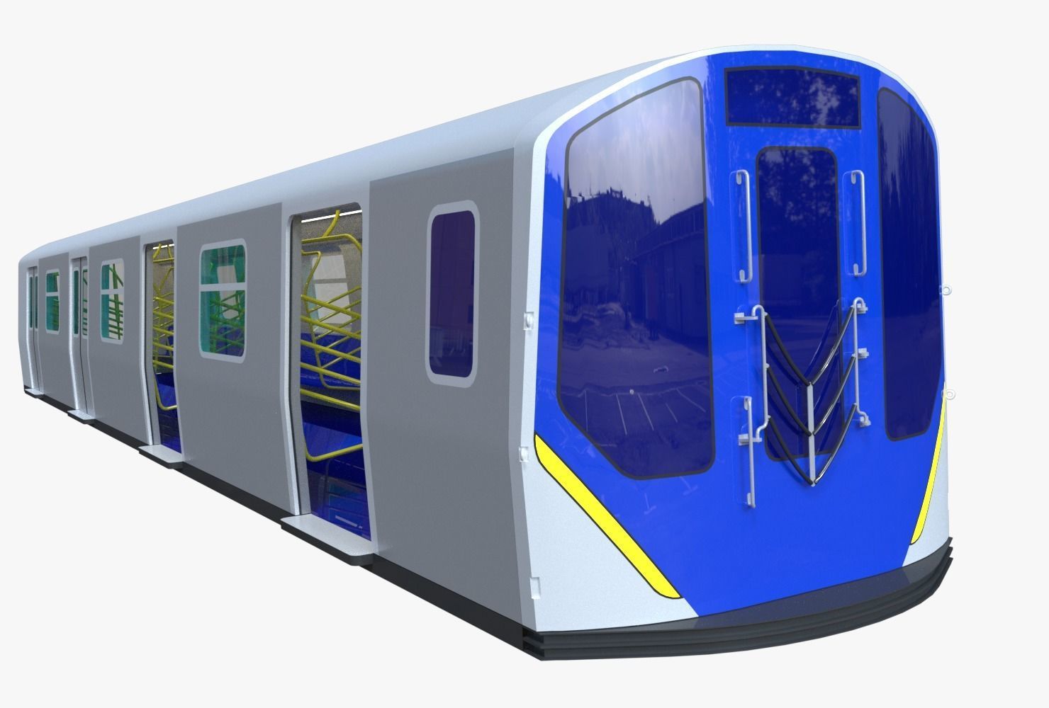 NYC subway car R211 3D model_1