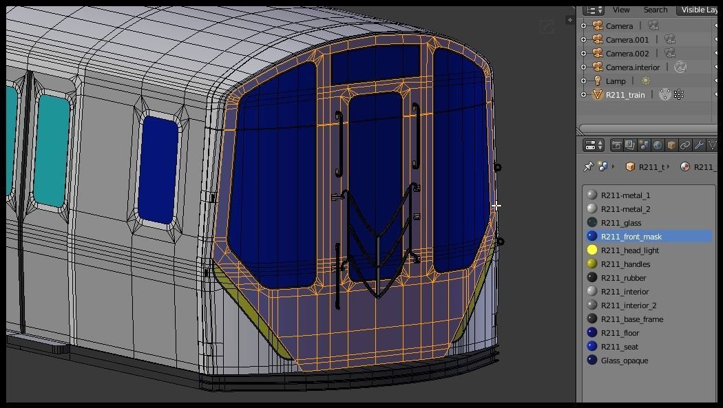NYC subway car R211 3D model_14