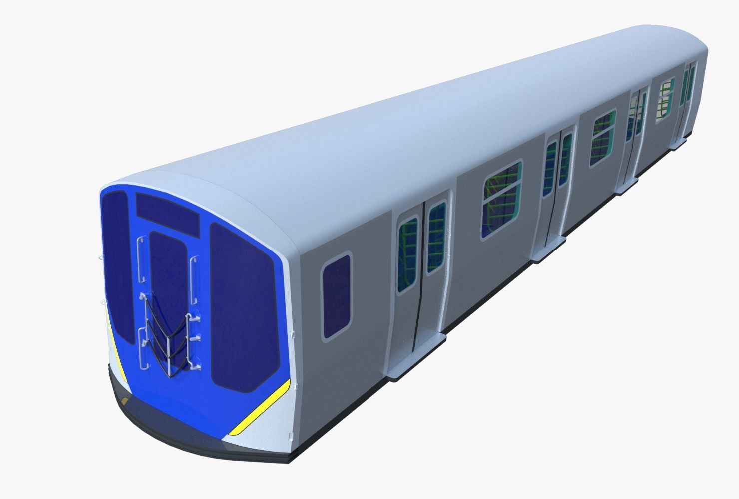 NYC subway car R211 3D model_4
