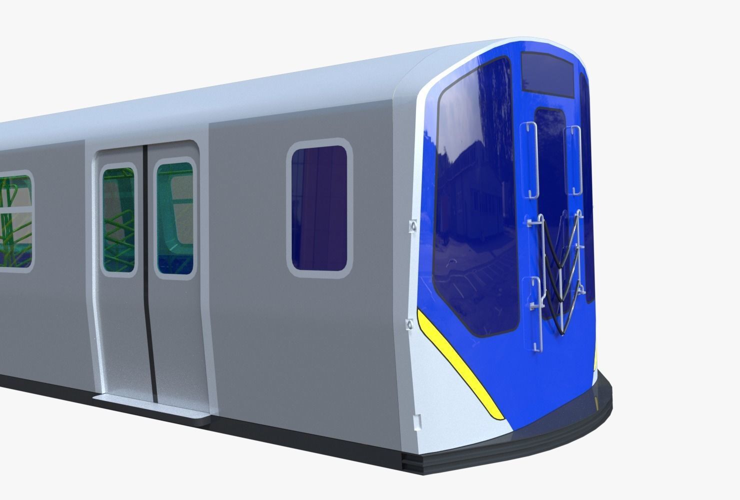 NYC subway car R211 3D model_2