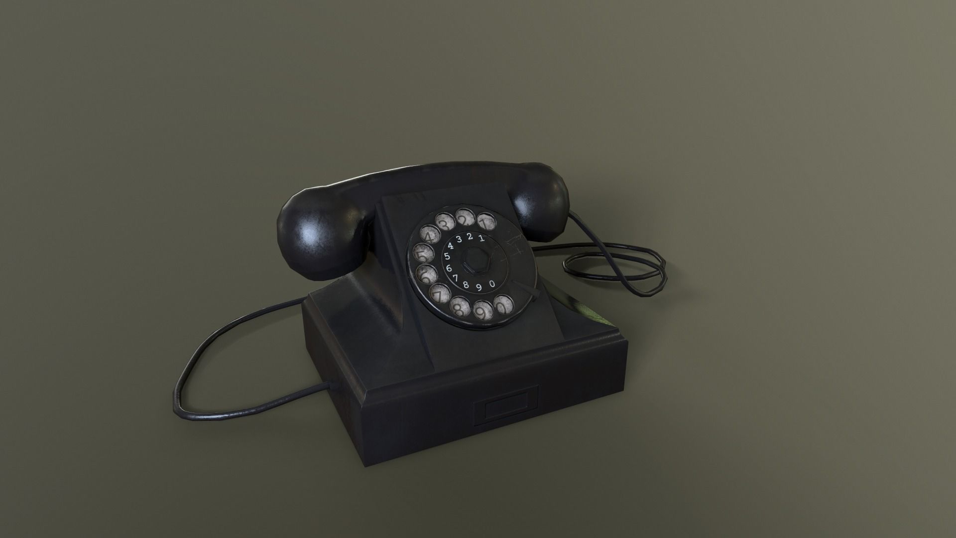 Old Phone Low-poly 3D model_8