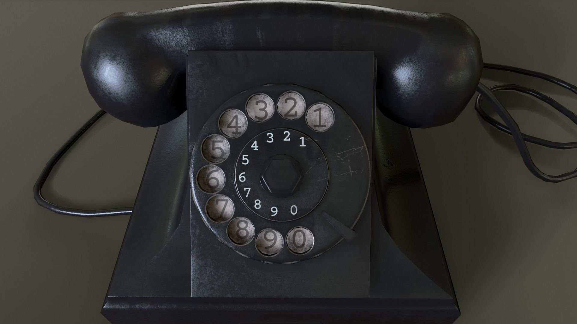 Old Phone Low-poly 3D model_4