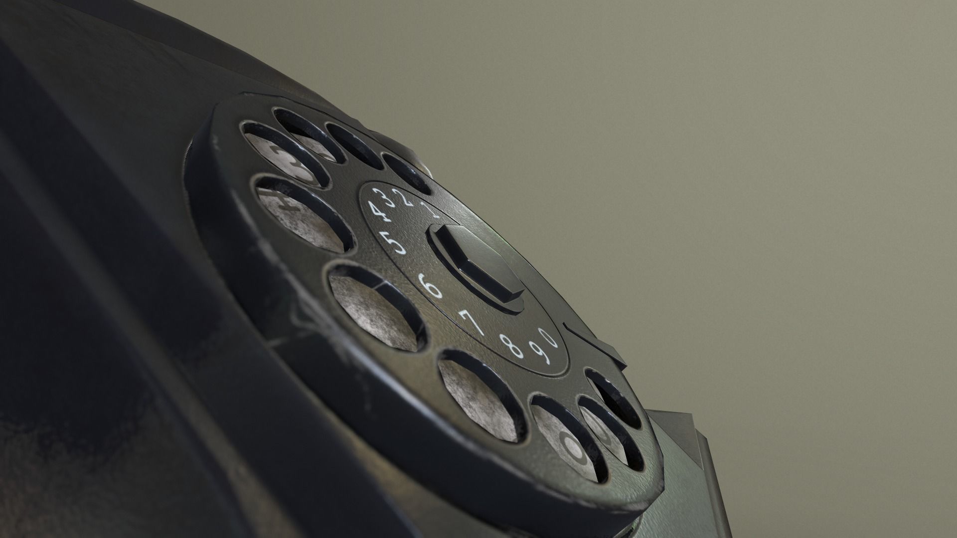 Old Phone Low-poly 3D model_7