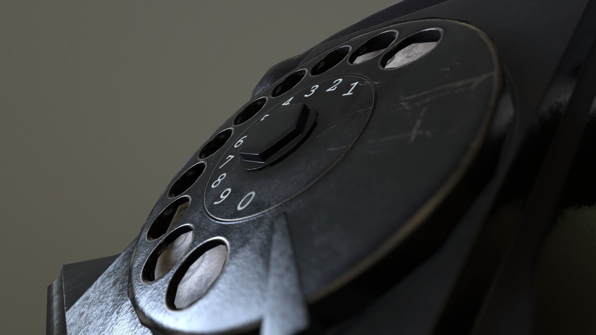 Old Phone Low-poly 3D model_3