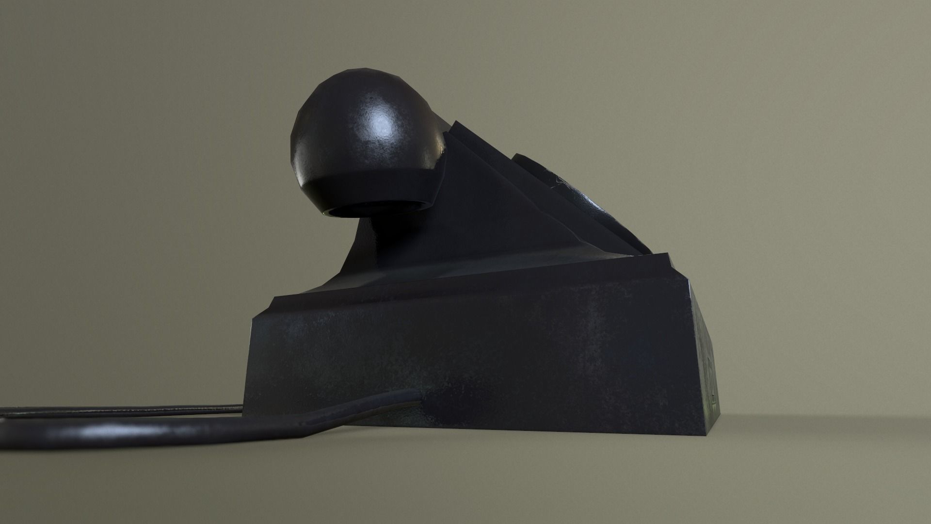 Old Phone Low-poly 3D model_6