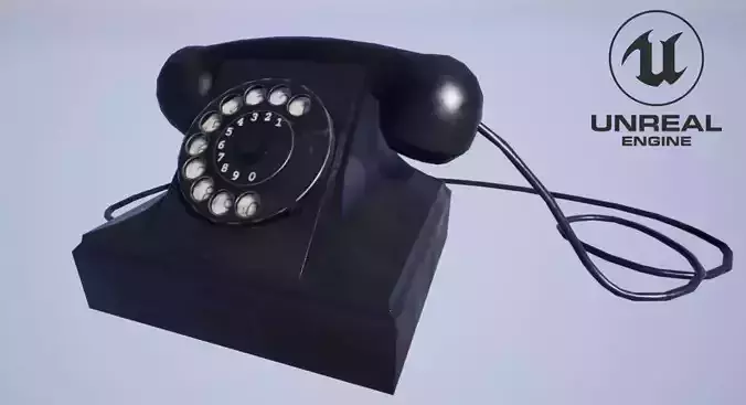 Old Phone Low-poly 3D model