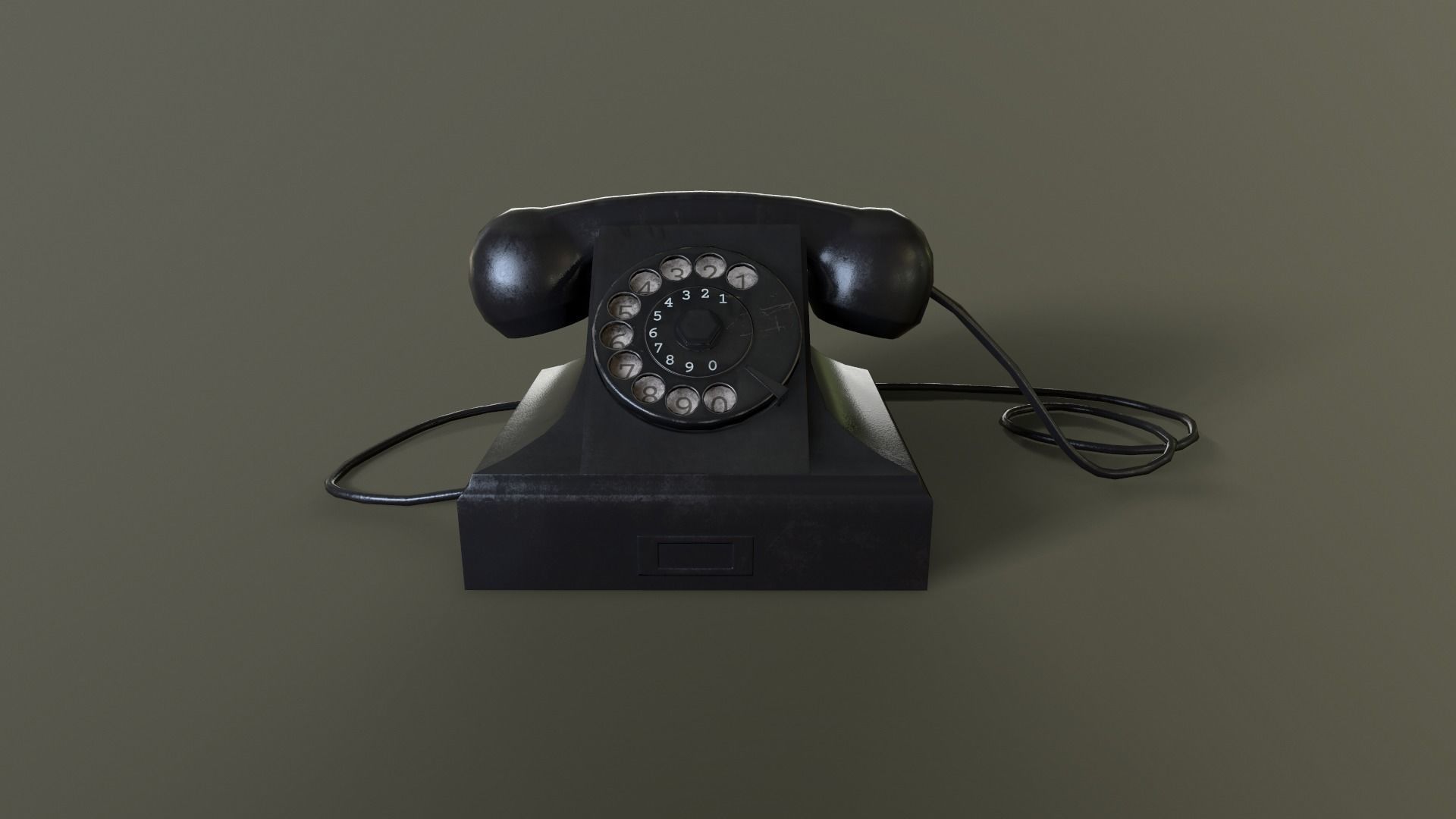 Old Phone Low-poly 3D model_5