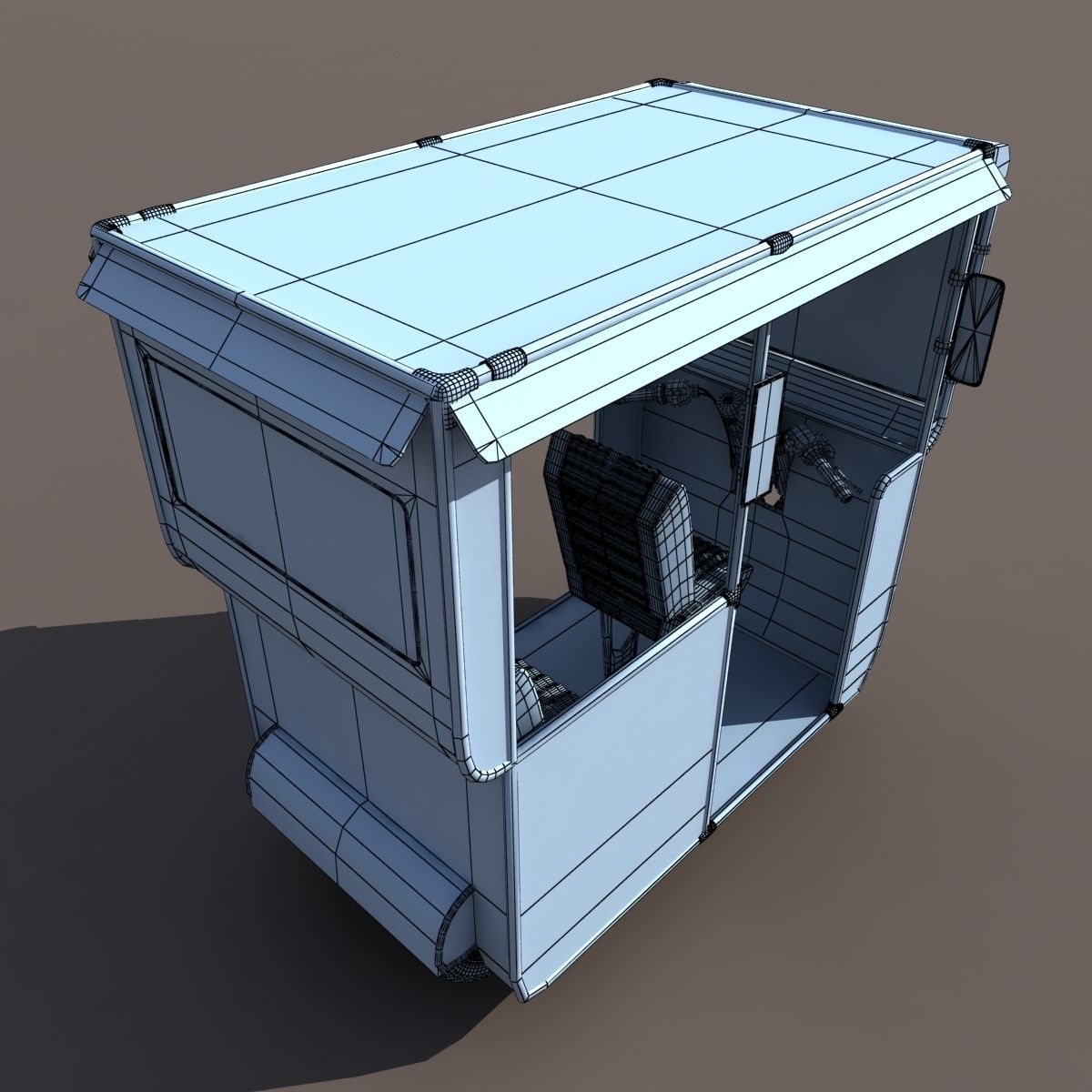 Old rickshaw 3D model_5