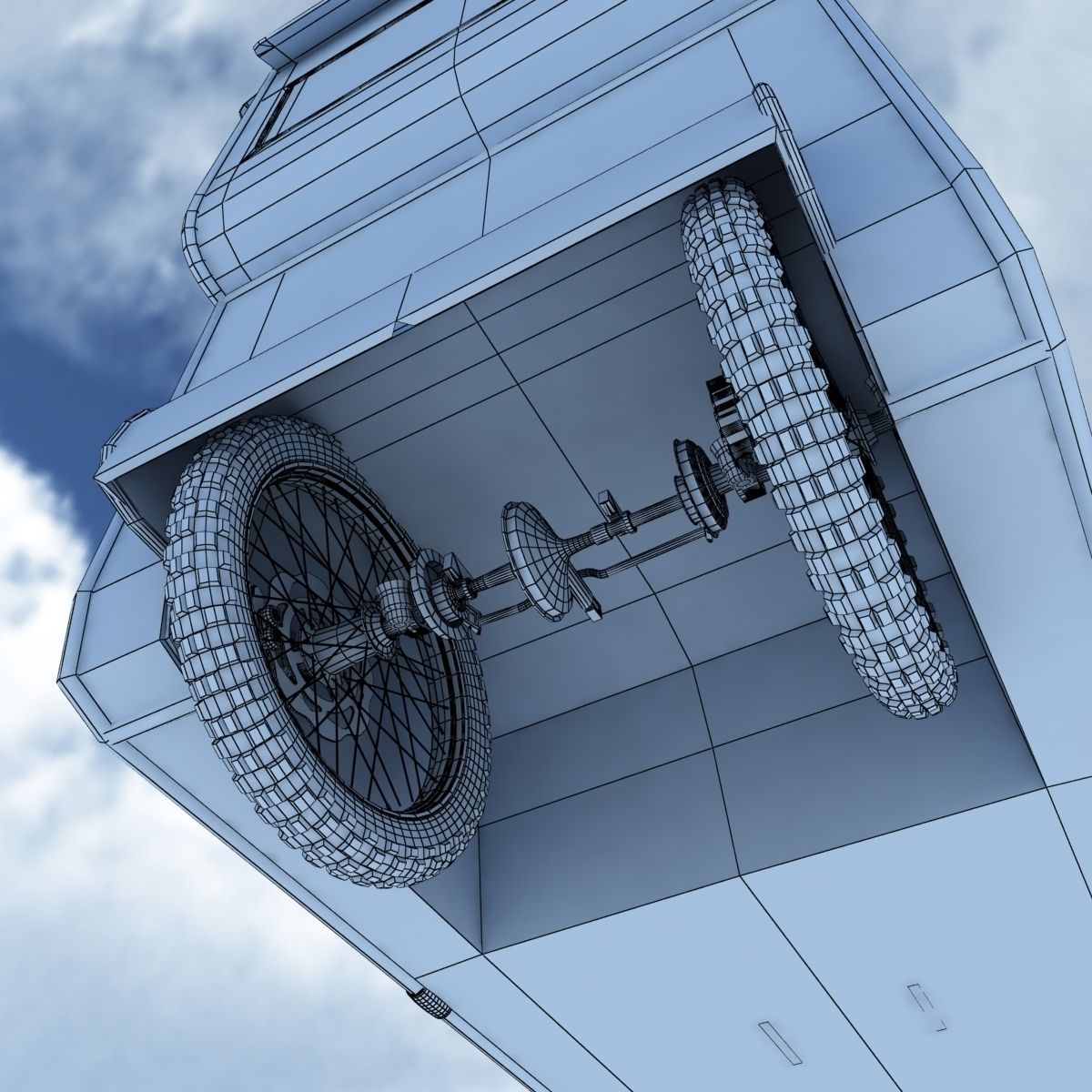 Old rickshaw 3D model_3