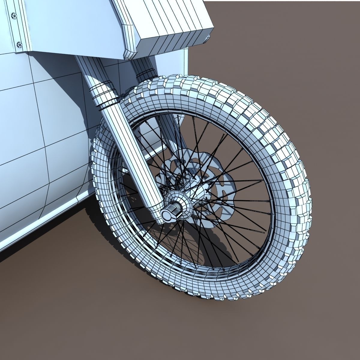 Old rickshaw 3D model_7