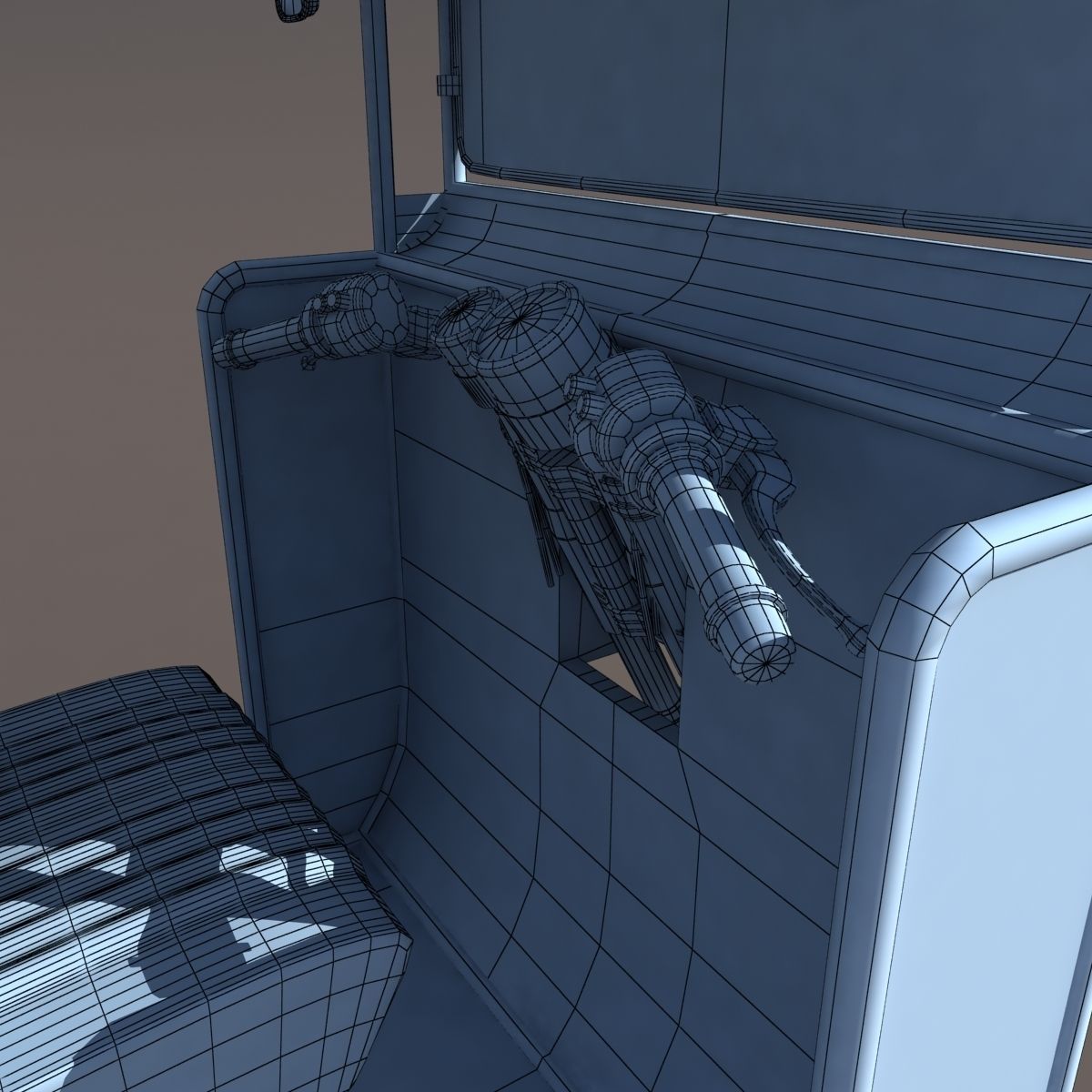 Old rickshaw 3D model_8