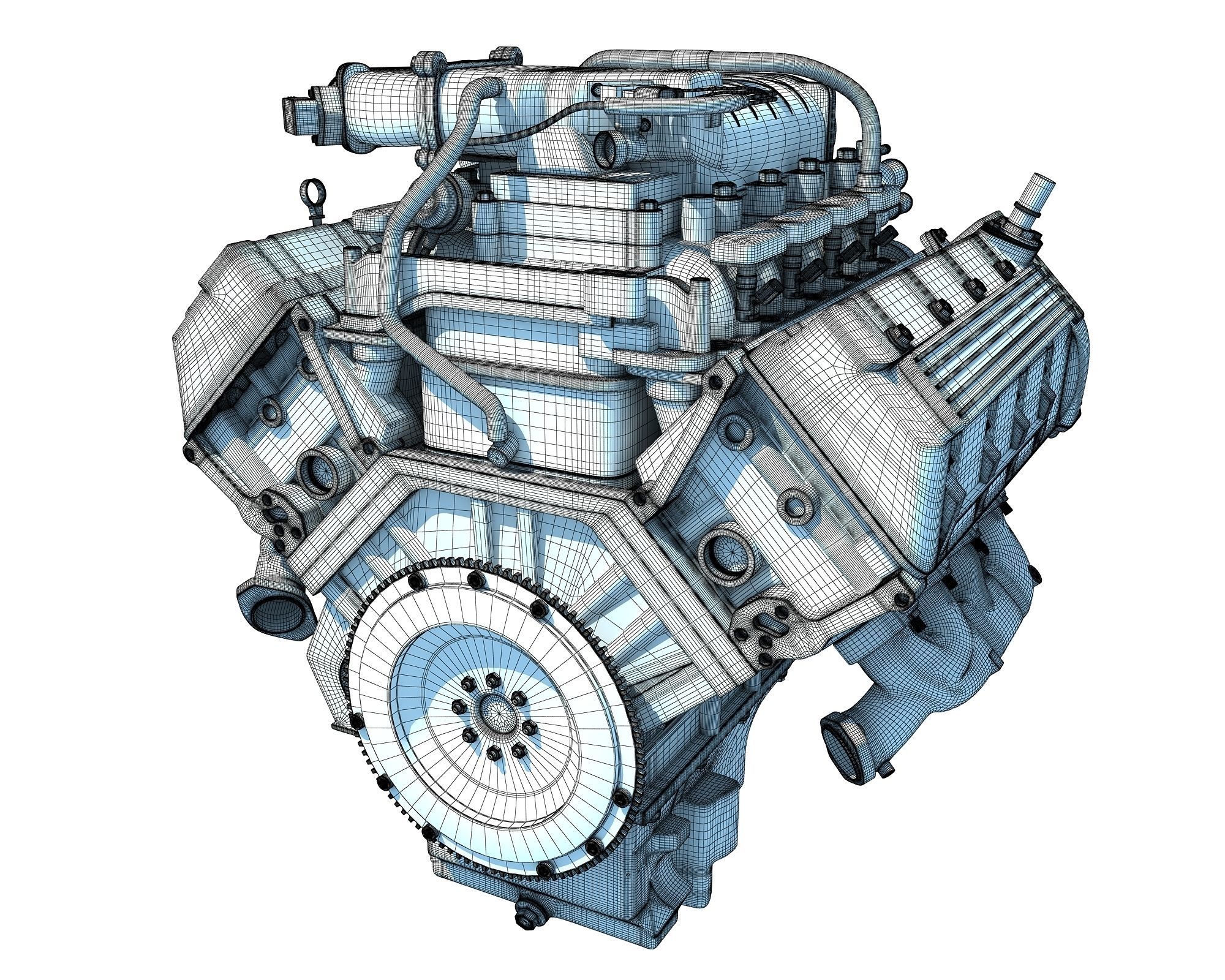 V8 Engine 3D model_15