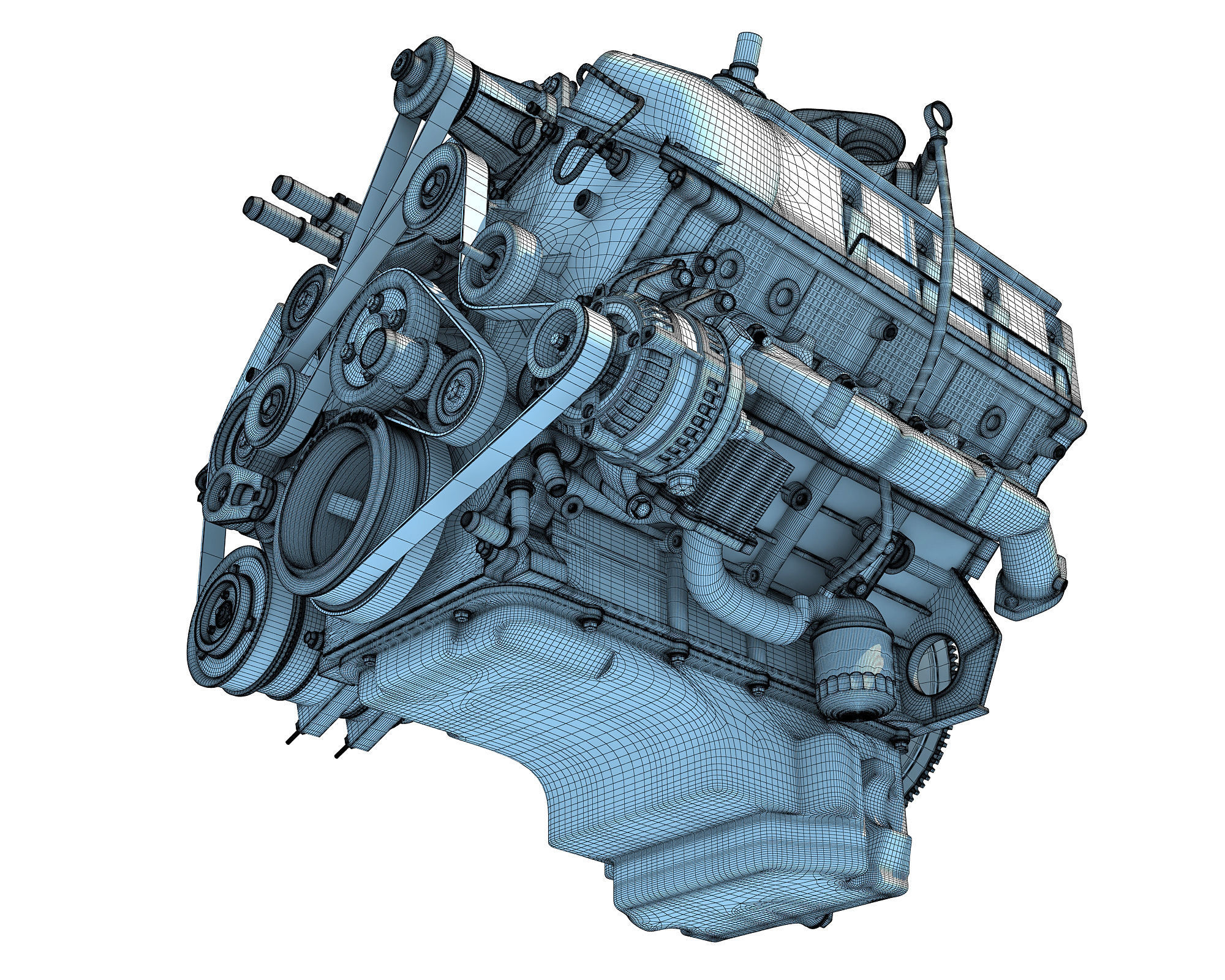 V8 Engine 3D model_17