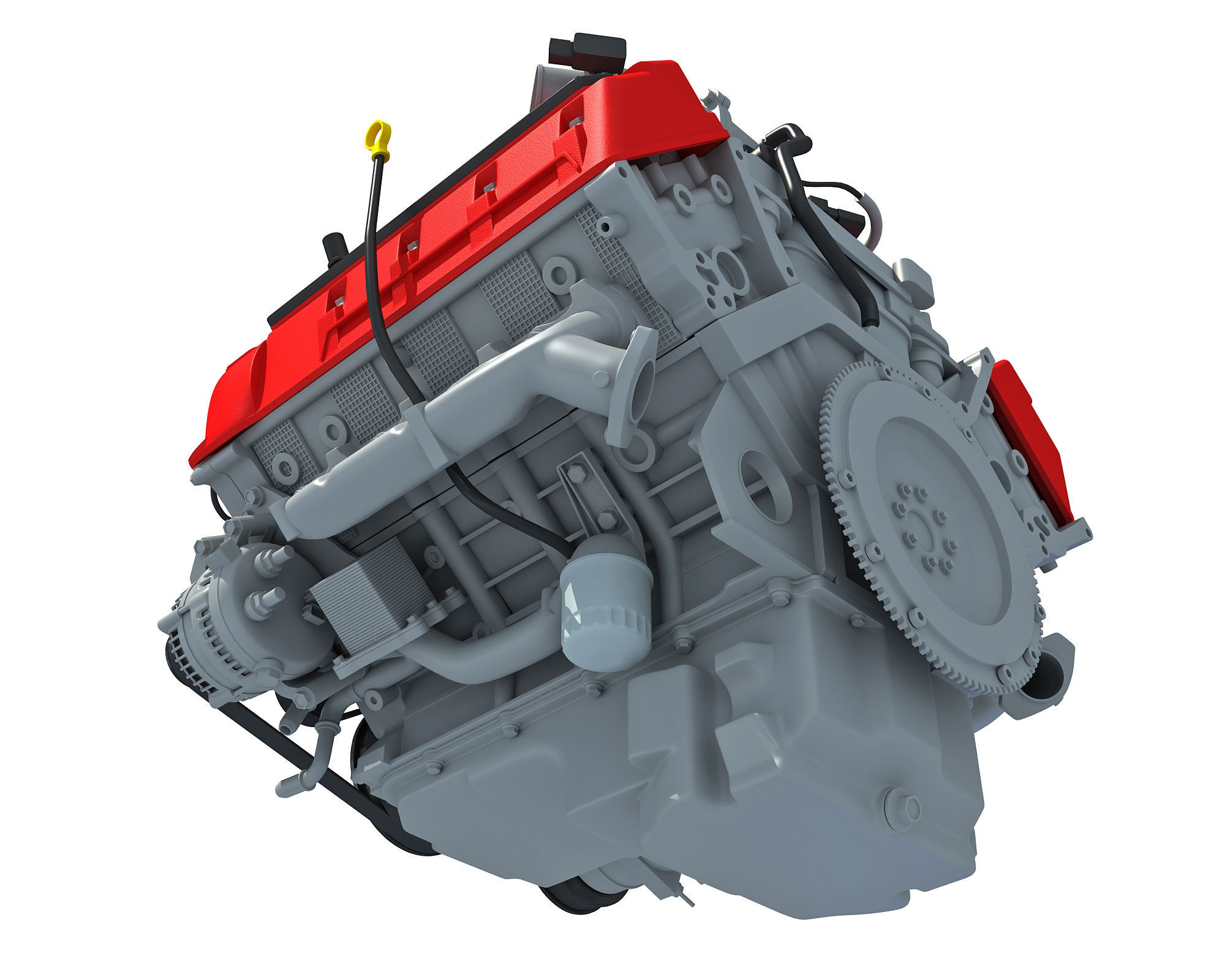 V8 Engine 3D model_11