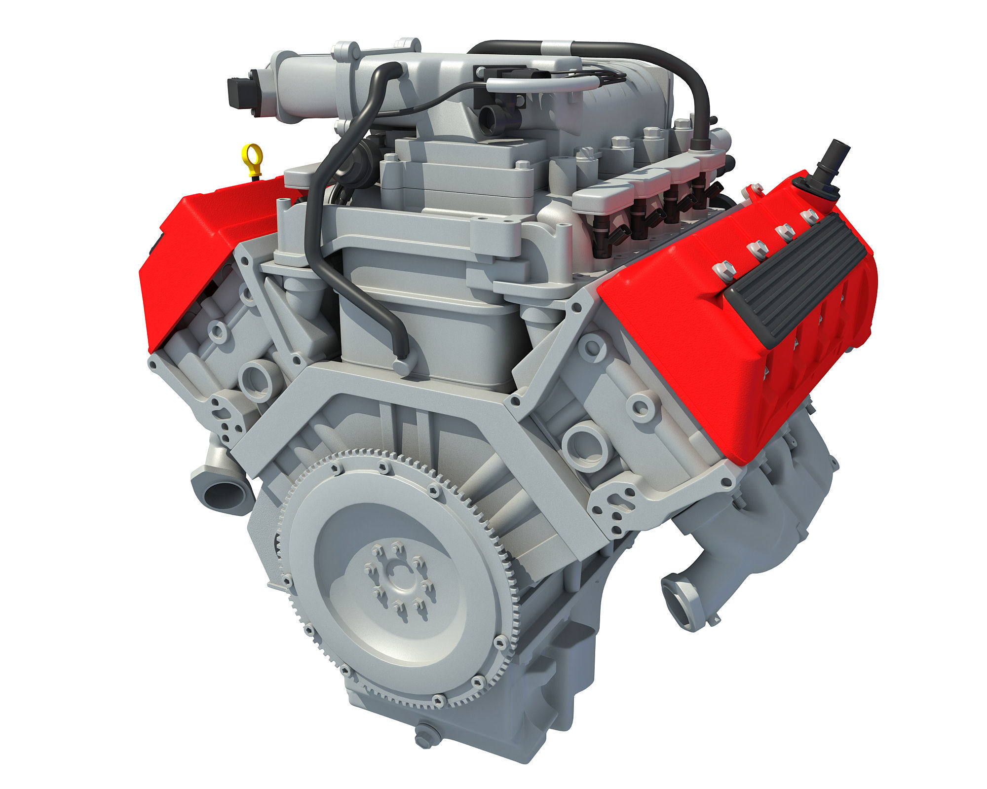 V8 Engine 3D model_8
