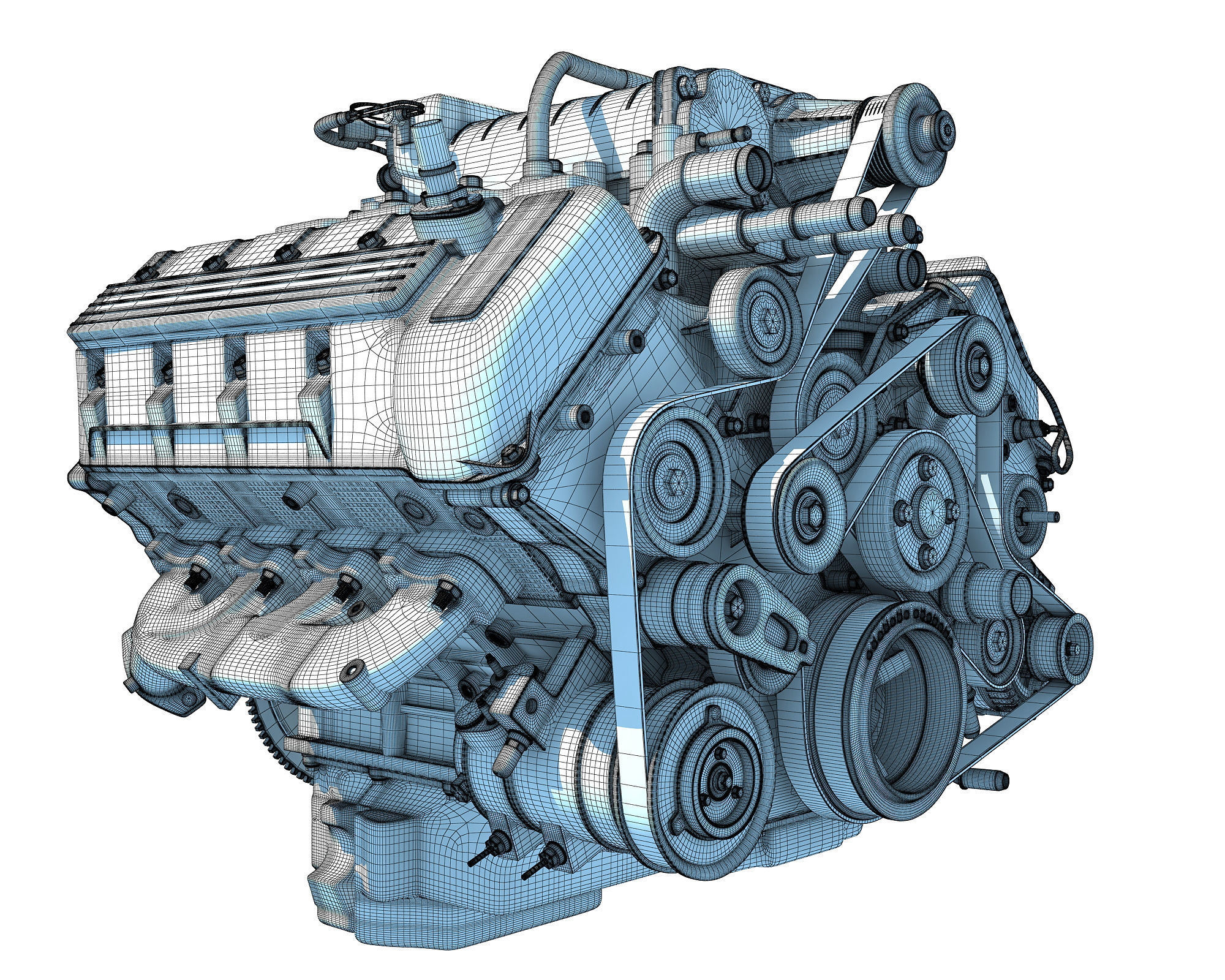V8 Engine 3D model_13