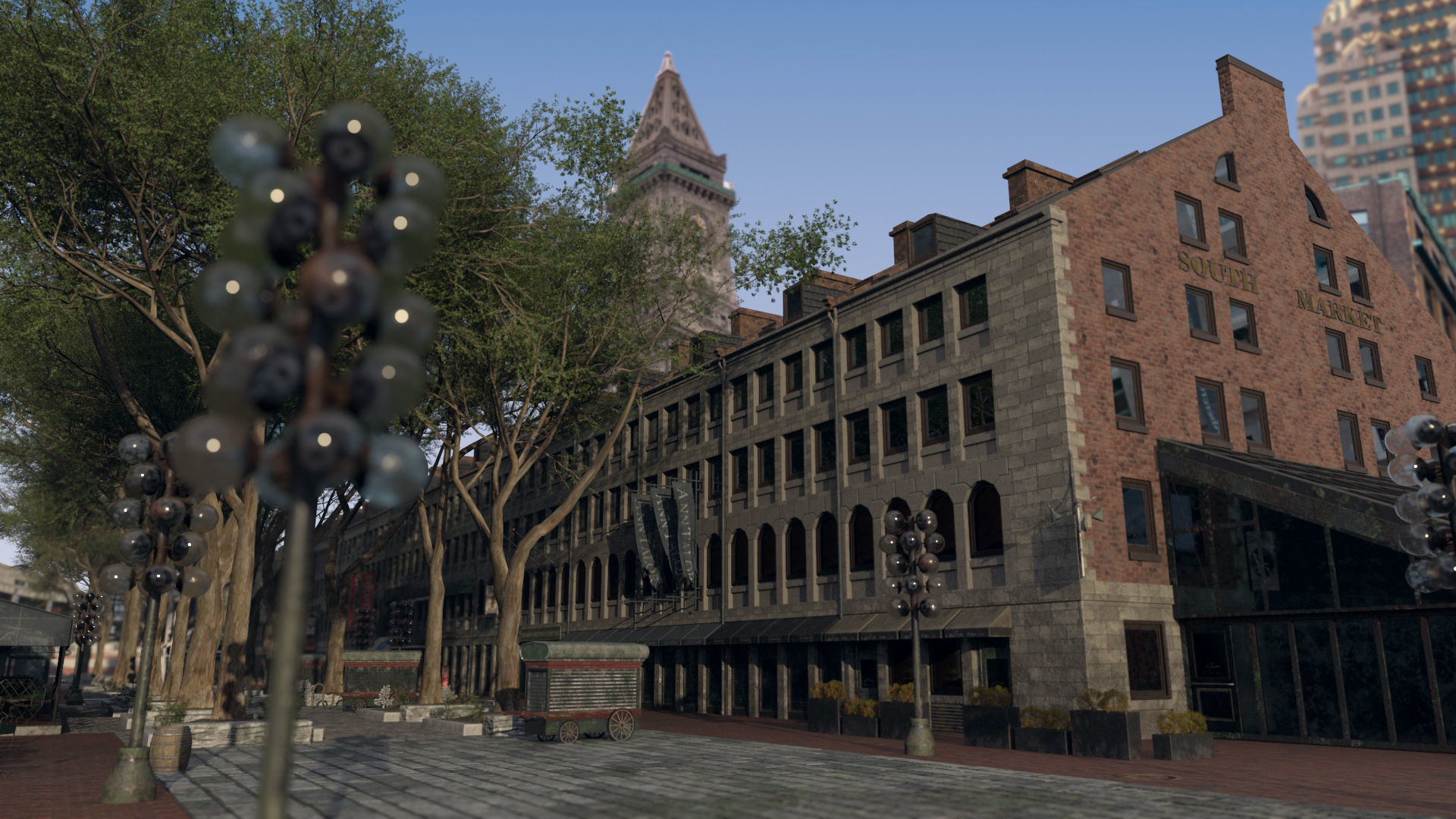 Quincy Market Boston Exterior 3D model_4