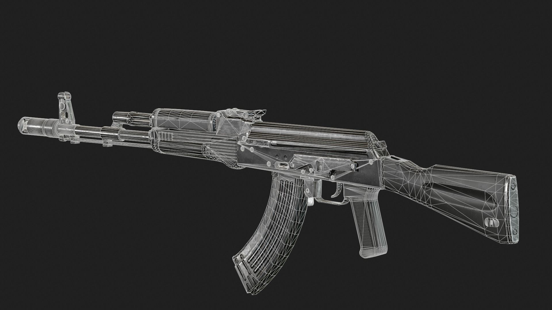 AK-103 two ak - rifles Free low-poly 3D model_17