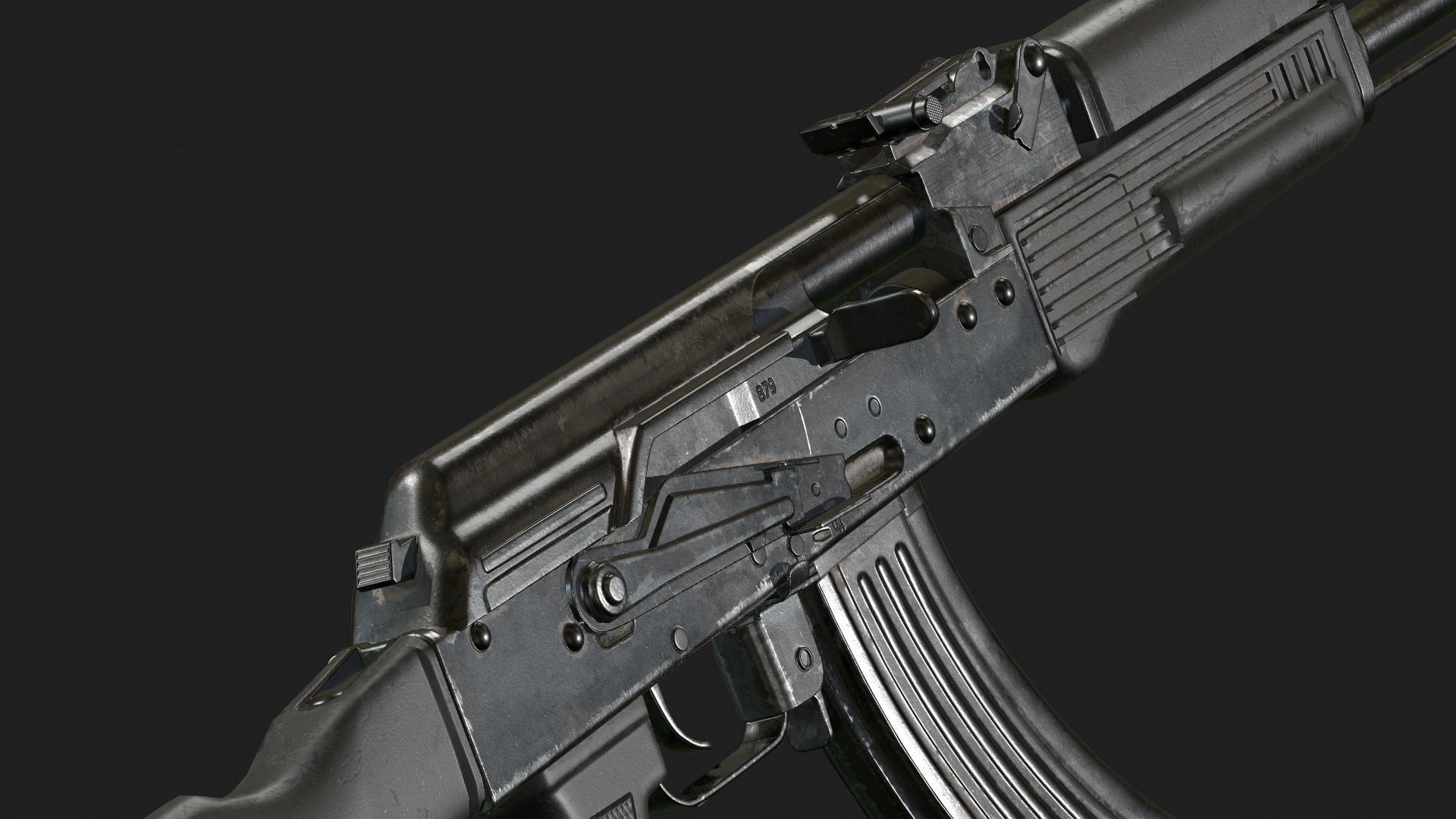 AK-103 two ak - rifles Free low-poly 3D model_8