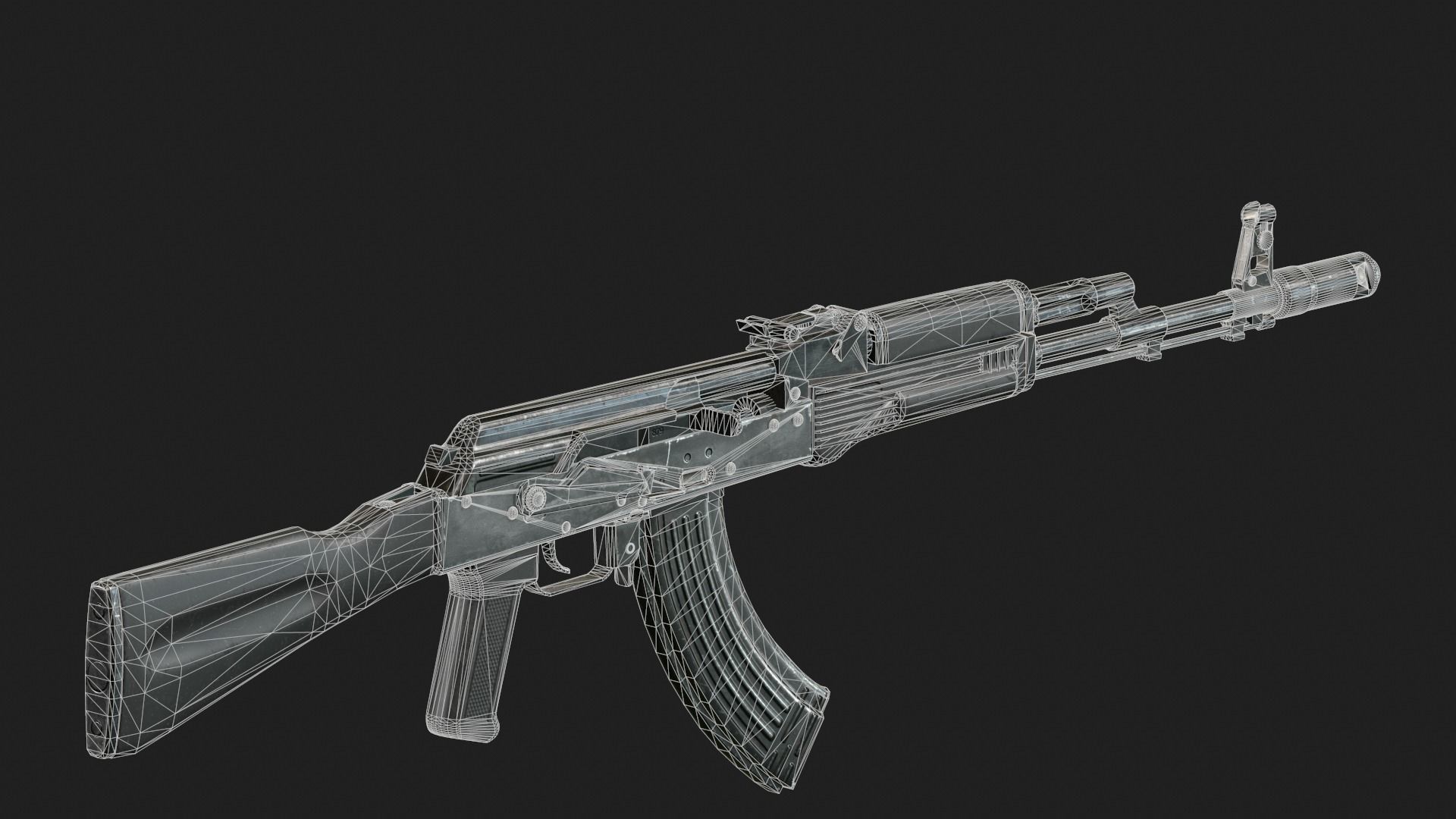 AK-103 two ak - rifles Free low-poly 3D model_15