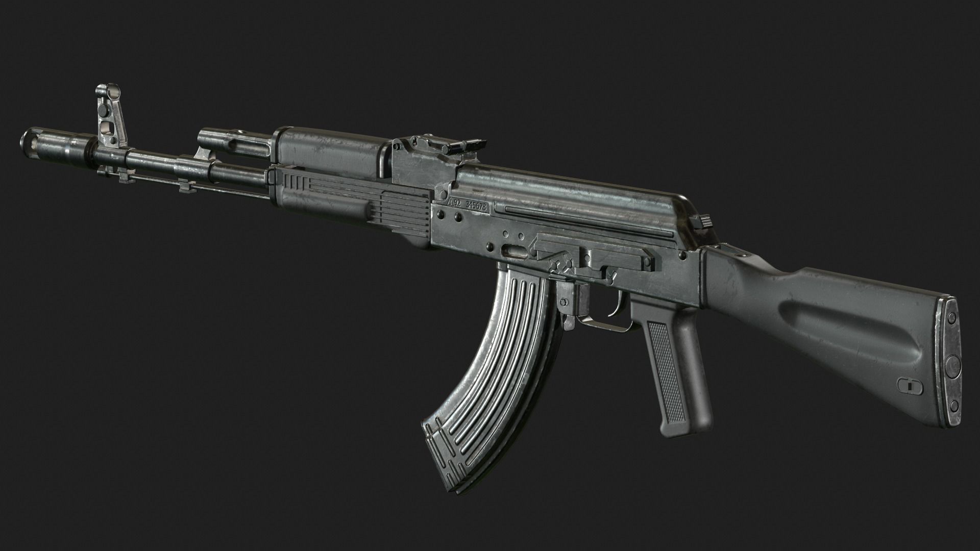 AK-103 two ak - rifles Free low-poly 3D model_2