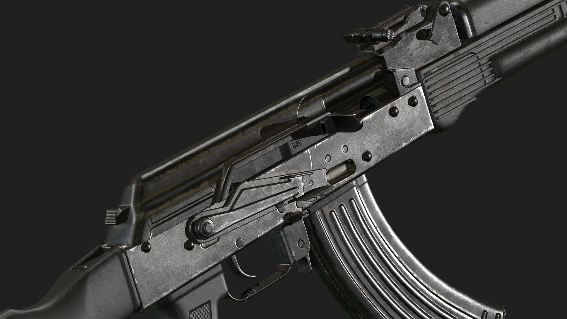 AK-103 two ak - rifles Free low-poly 3D model_10