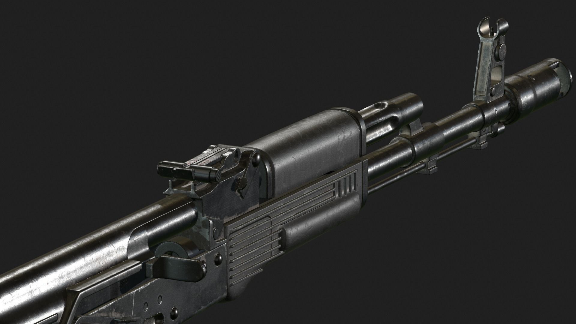 AK-103 two ak - rifles Free low-poly 3D model_14