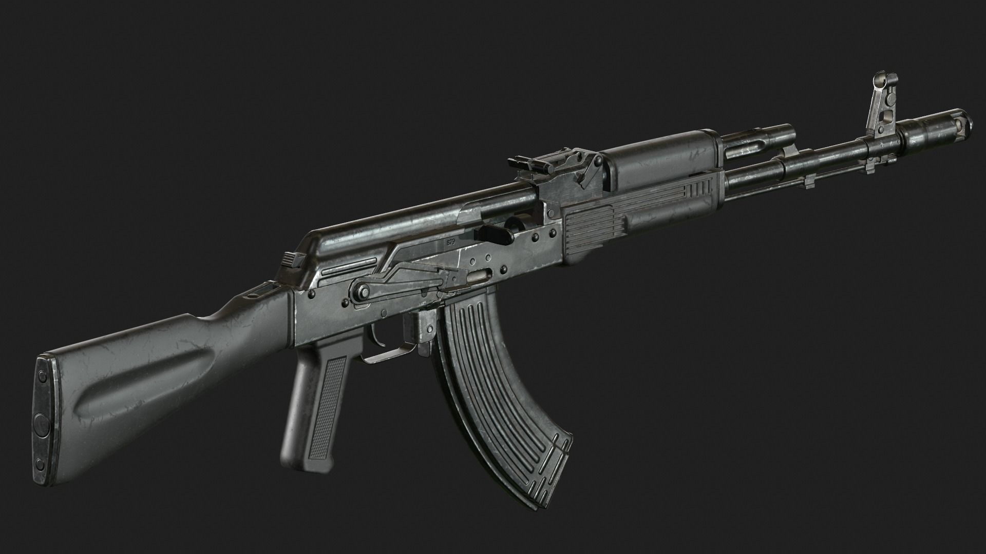 AK-103 two ak - rifles Free low-poly 3D model_3