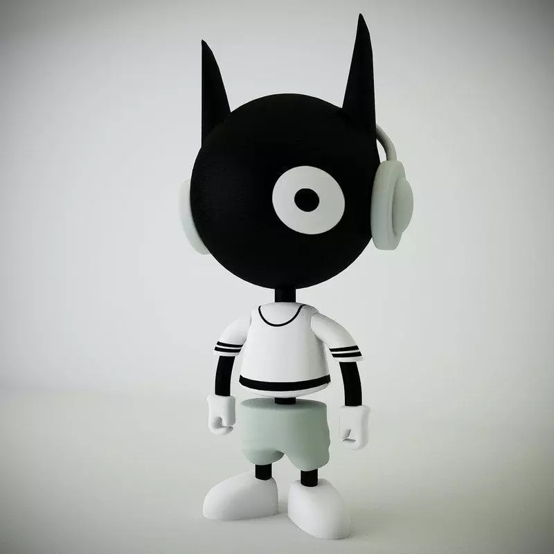 Fantasy Cat Low-poly 3D model_0