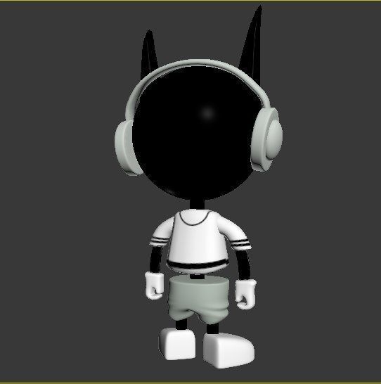 Fantasy Cat Low-poly 3D model_2