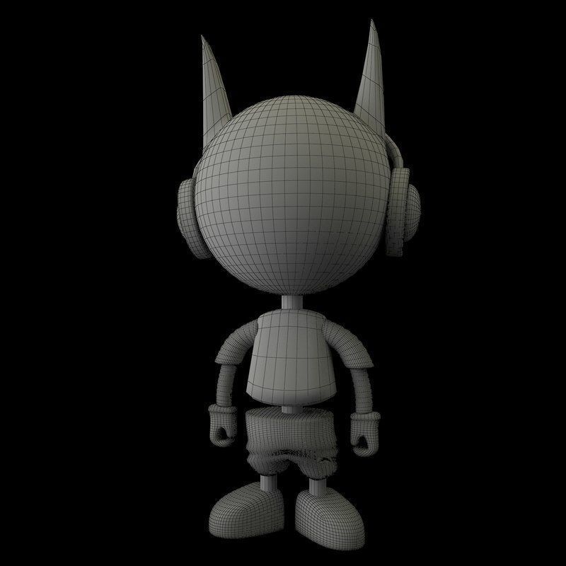 Fantasy Cat Low-poly 3D model_1