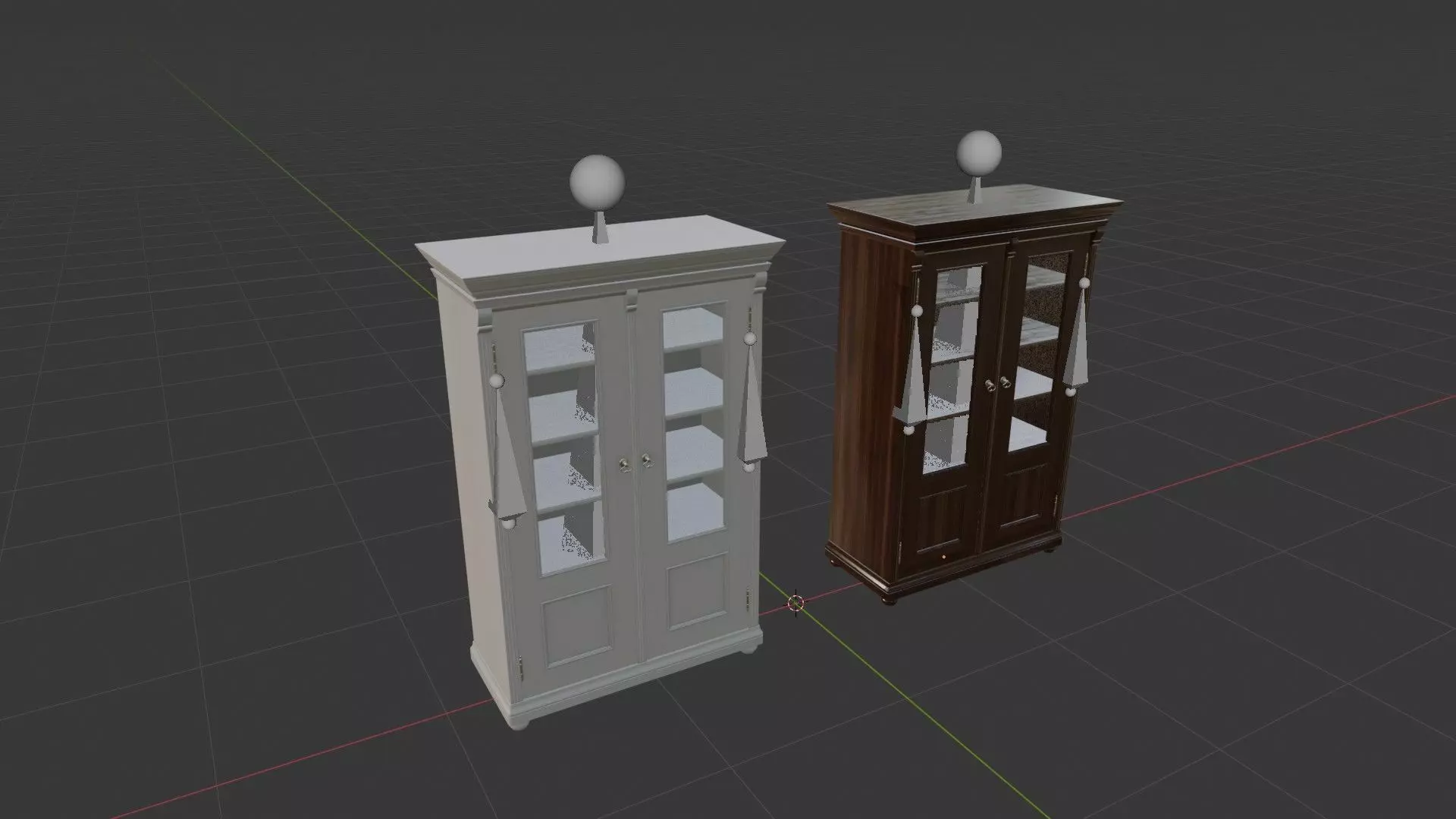 China Cupboards Low-poly 3D model_8
