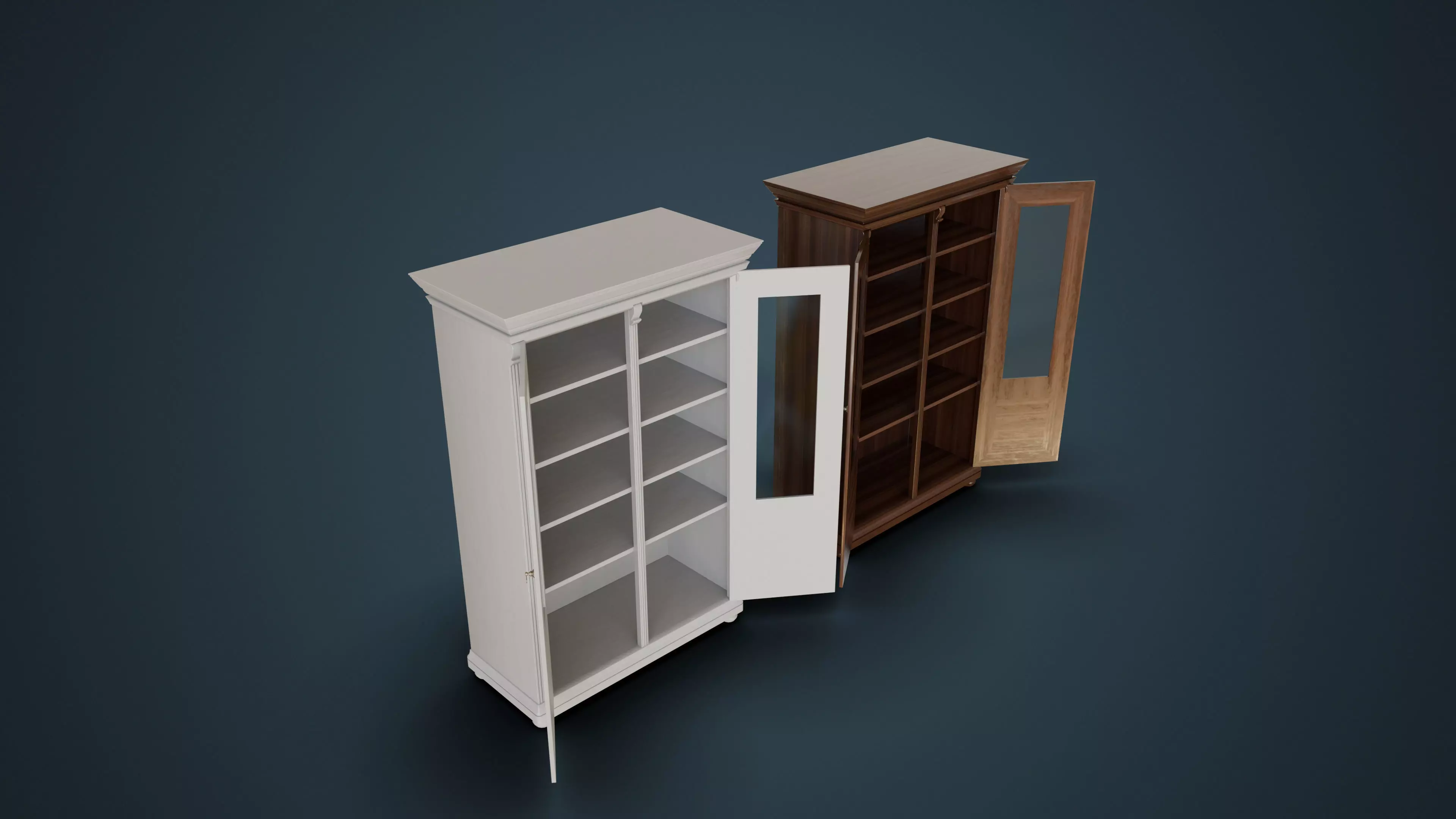 China Cupboards Low-poly 3D model_1