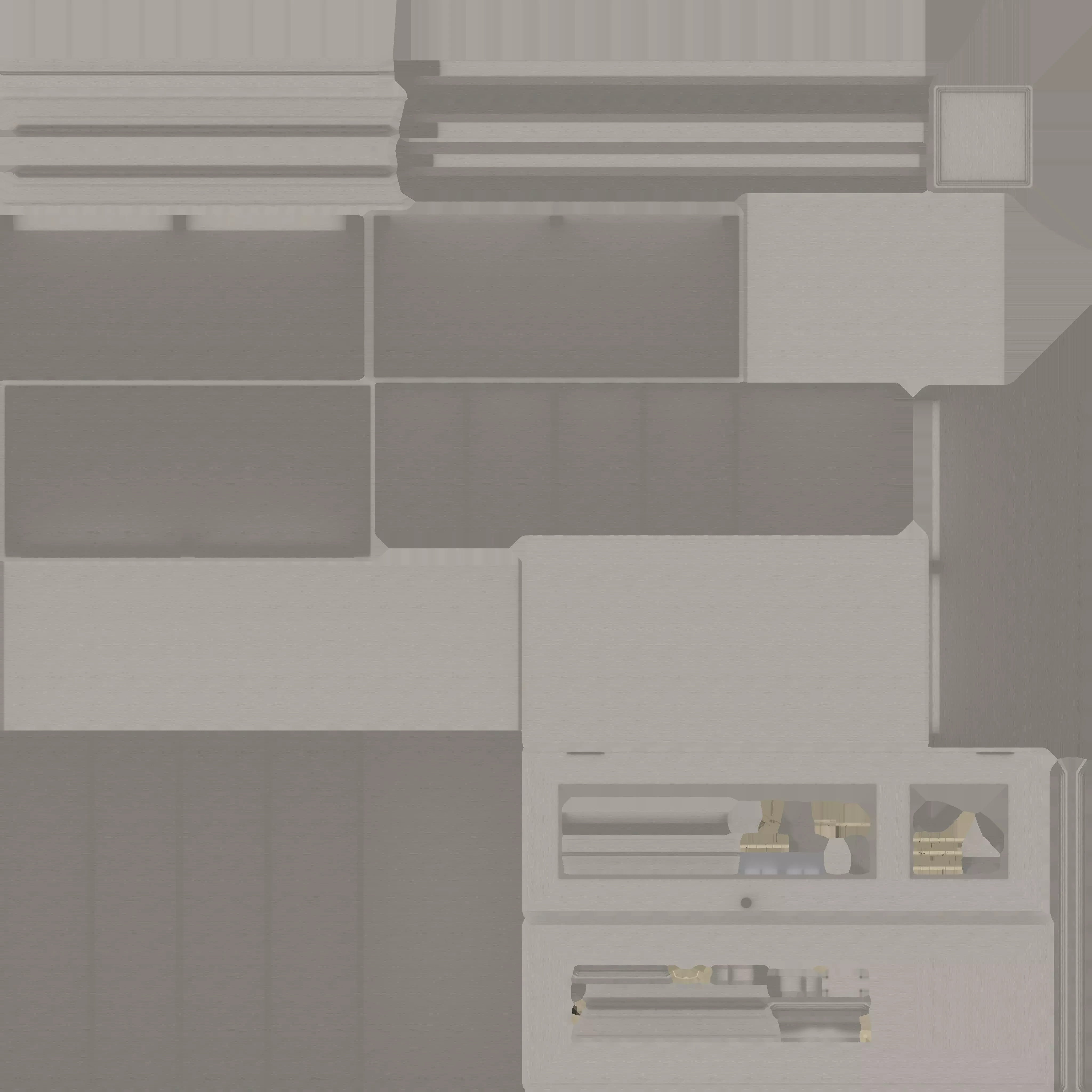 China Cupboards Low-poly 3D model_11