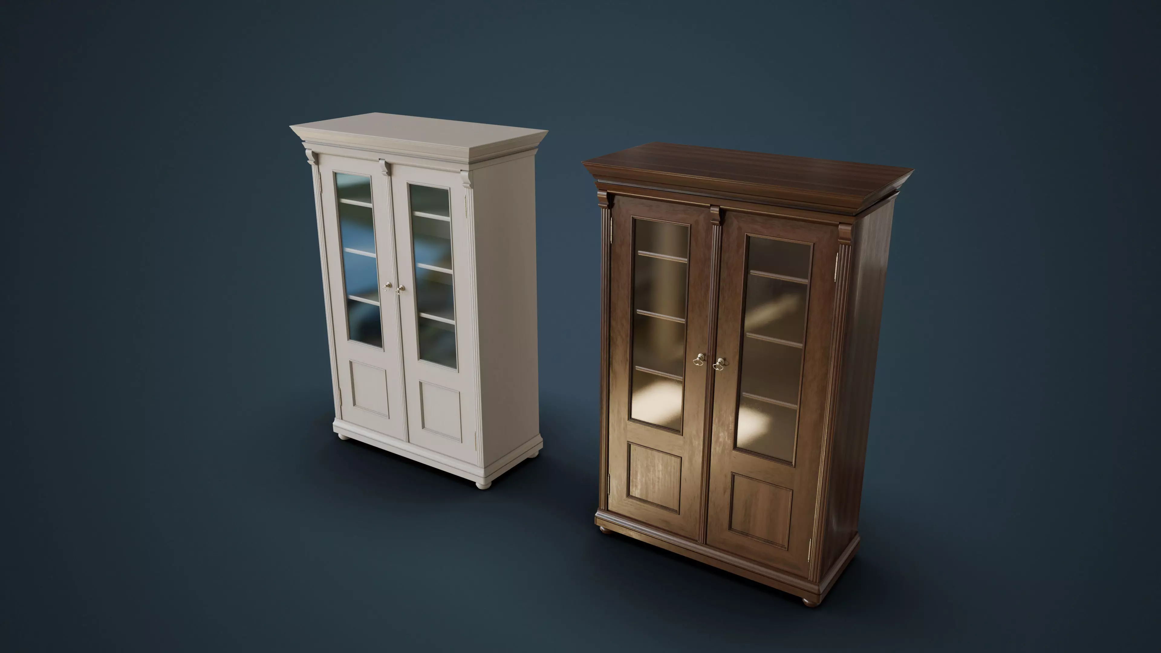China Cupboards Low-poly 3D model_2