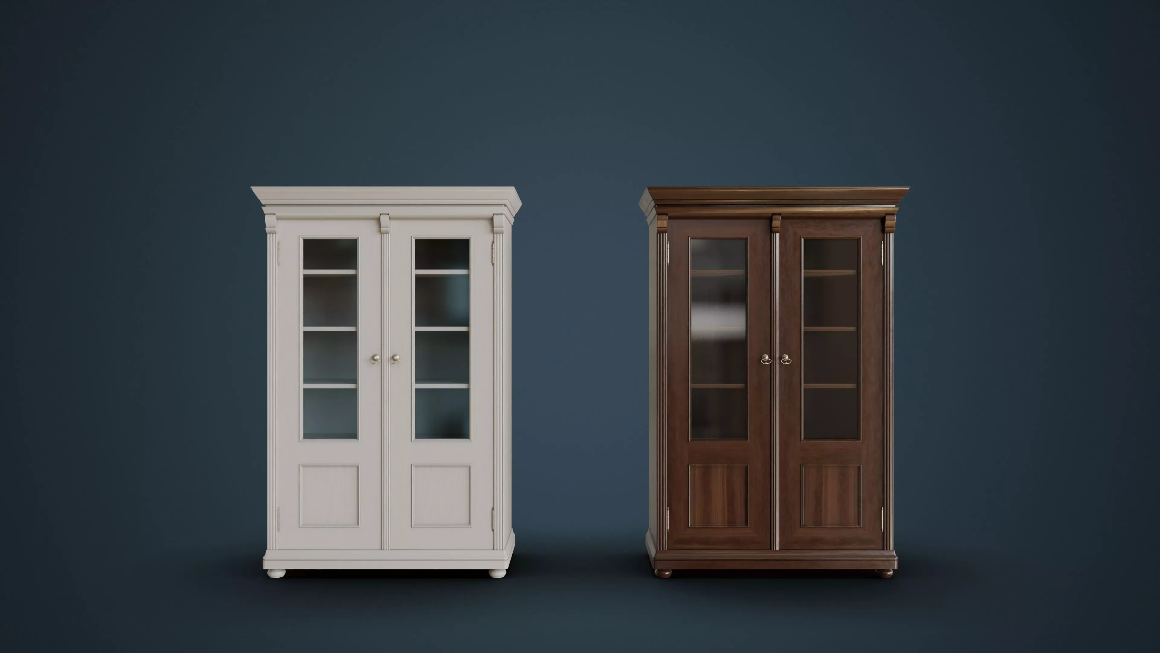 China Cupboards Low-poly 3D model_3