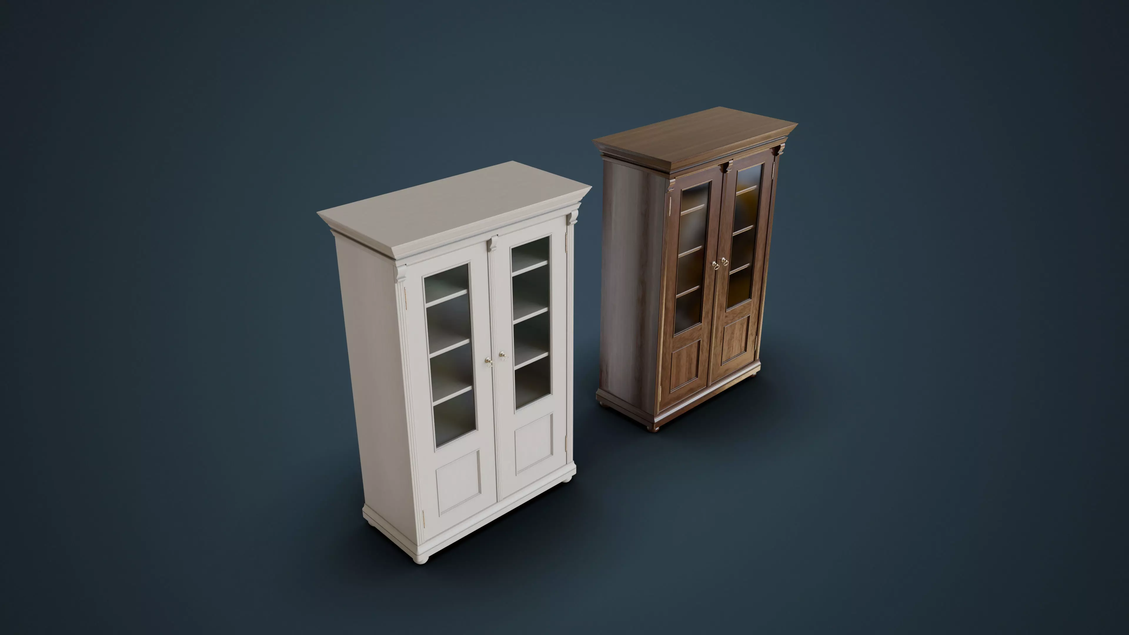 China Cupboards Low-poly 3D model_0
