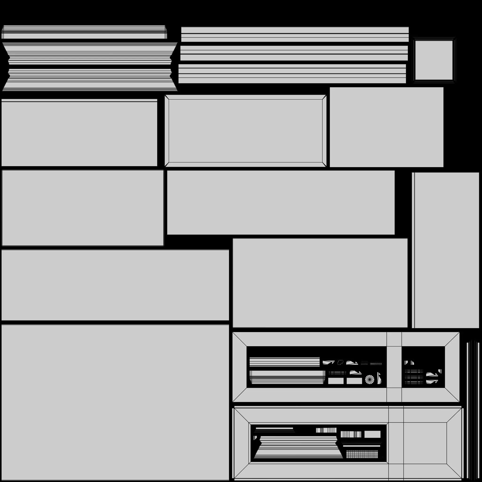 China Cupboards Low-poly 3D model_12