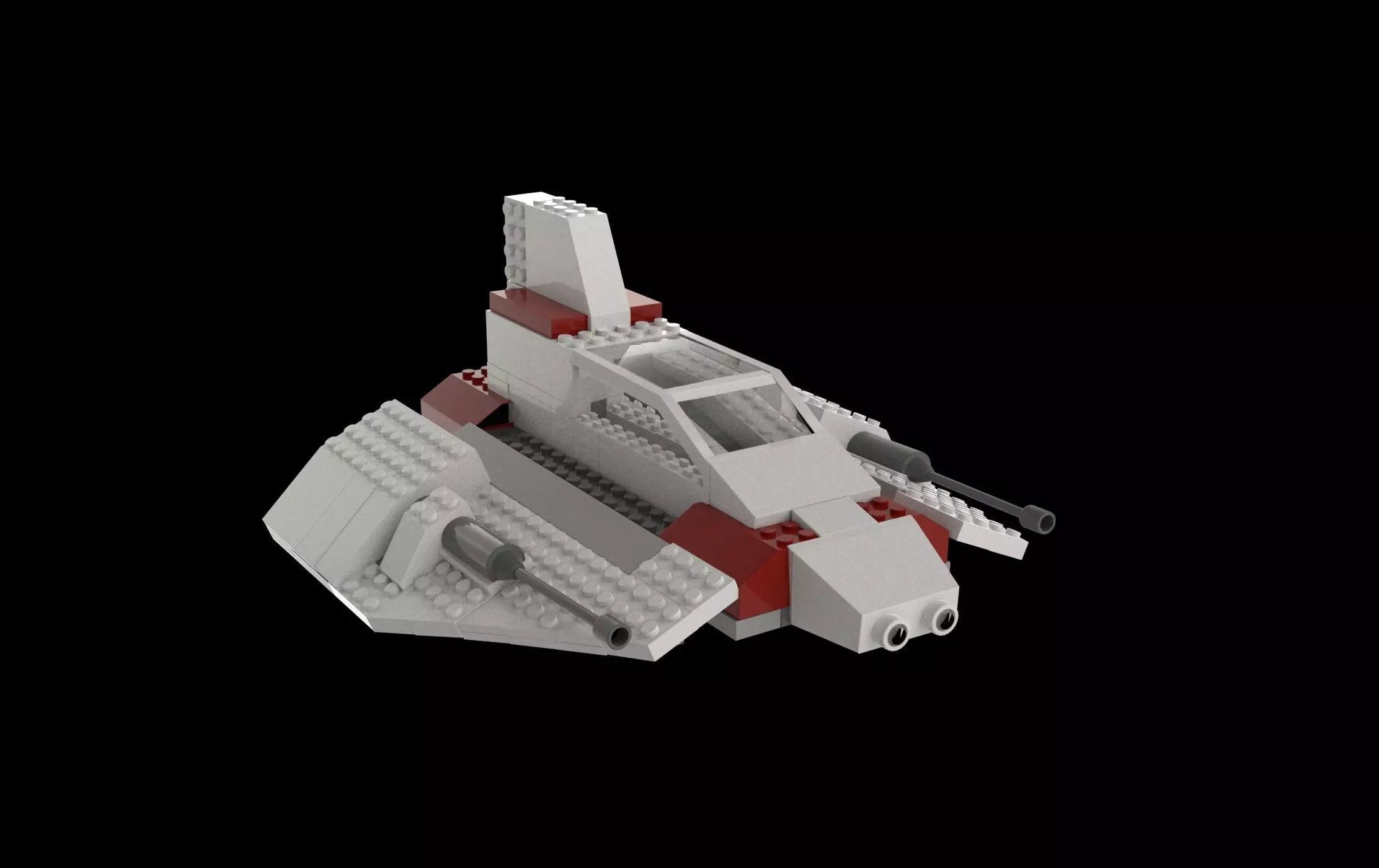 Lego starship Free low-poly 3D model