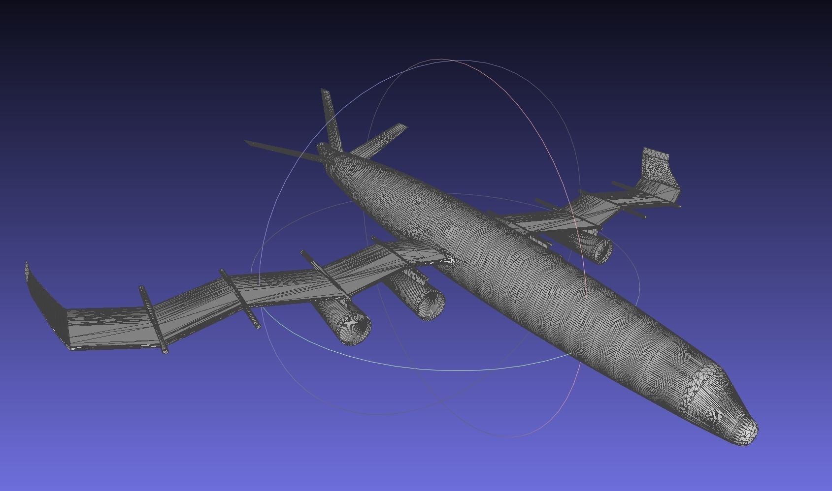 Waved Zigzag Wing Theoretical Heavy Cargo Plane  3D print model_10
