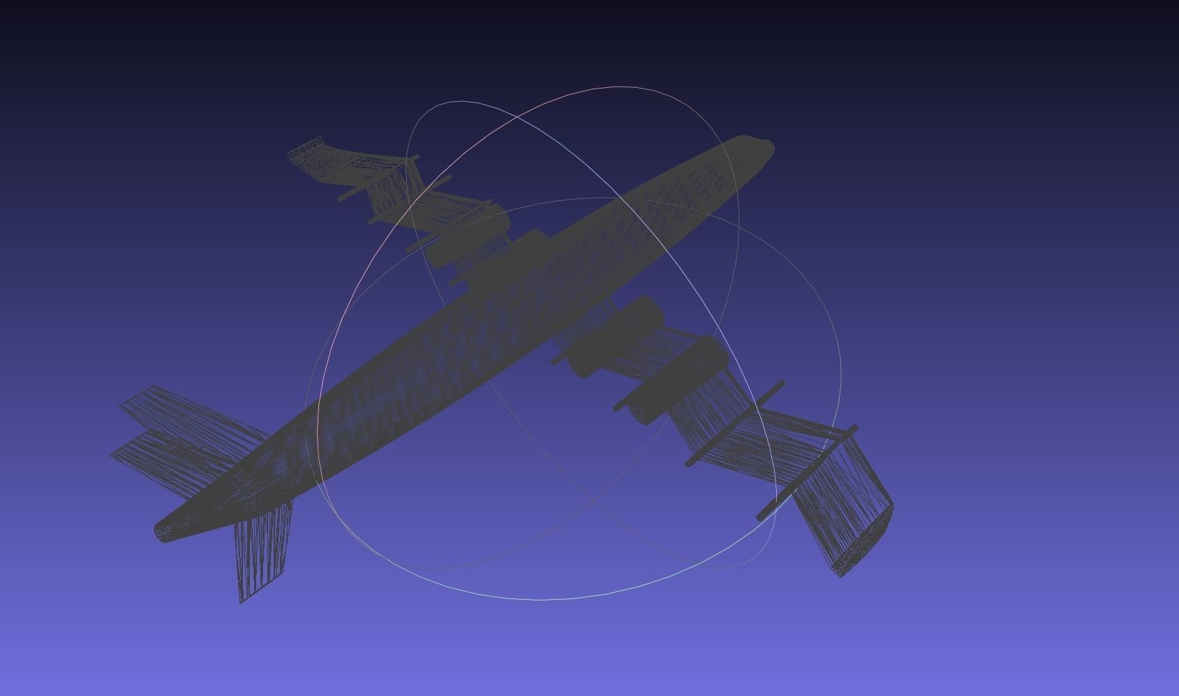 Waved Zigzag Wing Theoretical Heavy Cargo Plane  3D print model_9