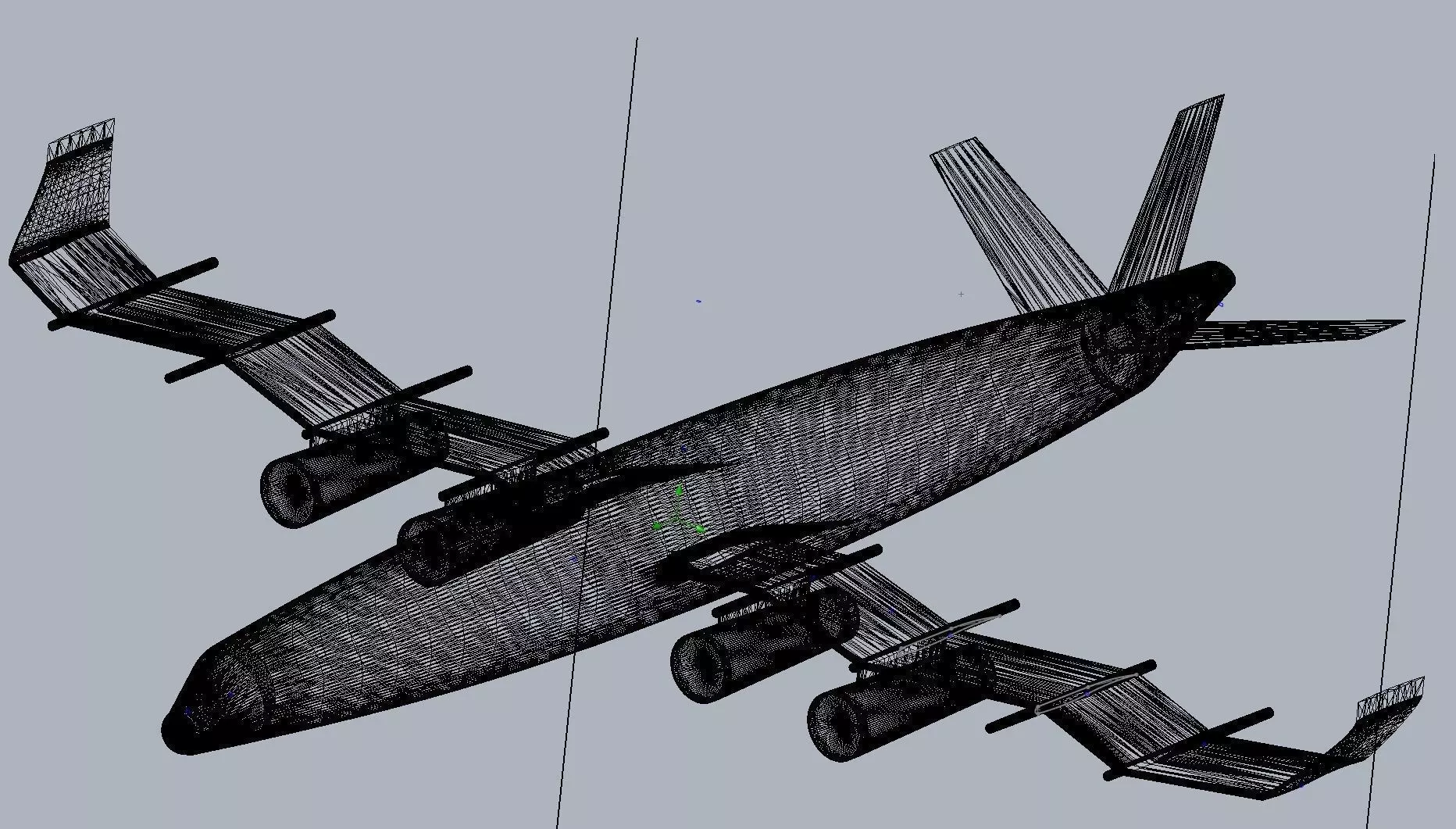 Waved Zigzag Wing Theoretical Heavy Cargo Plane  3D print model_0