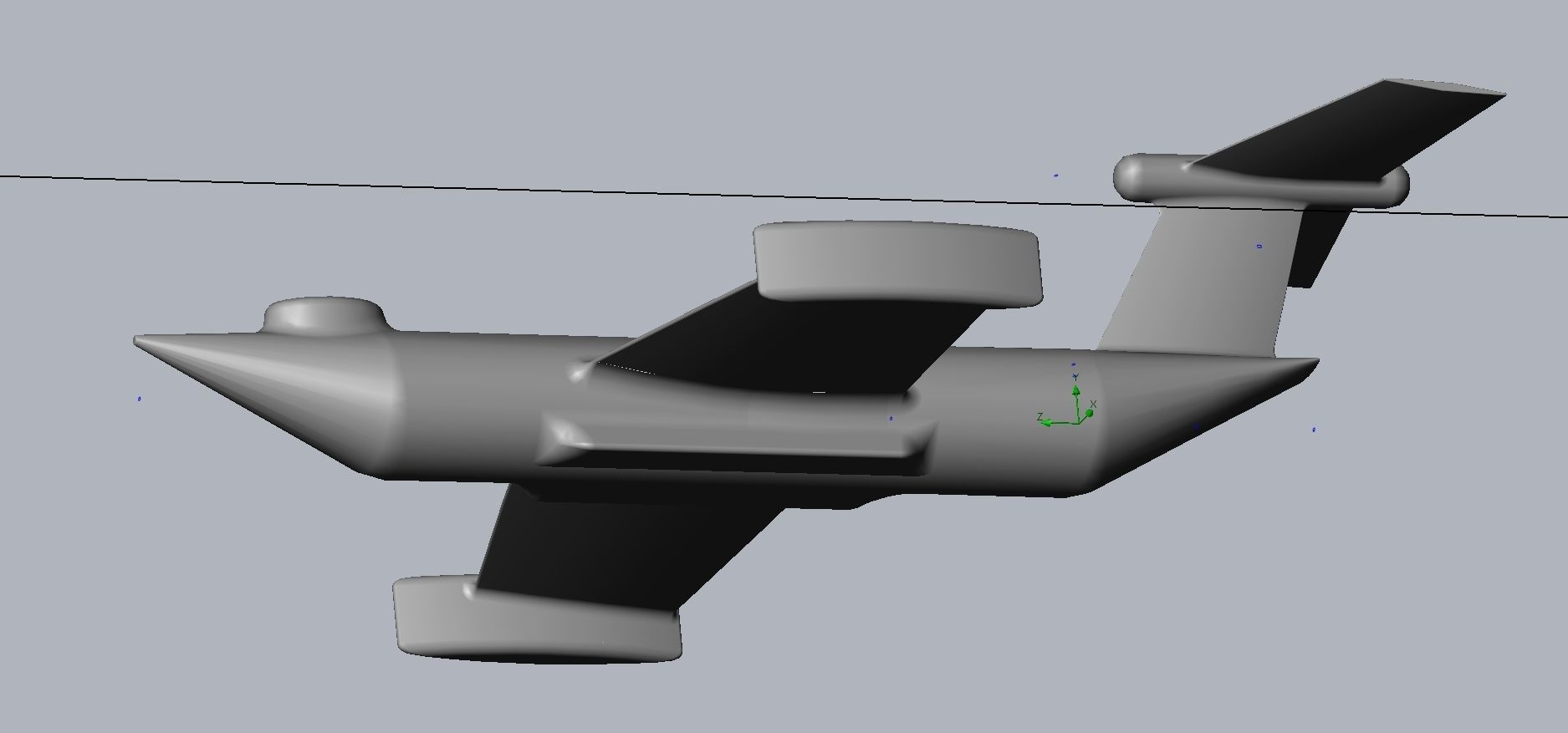 Basic Ekranoplan Inspired Ground Effect Plane 3D print model_7