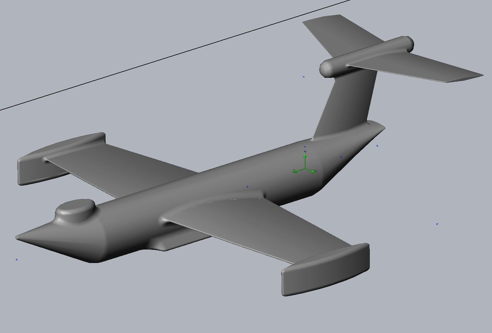 Basic Ekranoplan Inspired Ground Effect Plane 3D print model_6