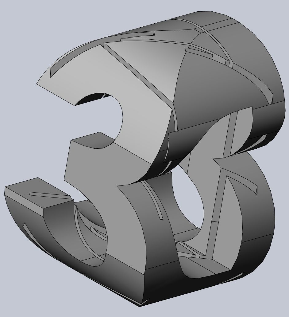 3D Logo Perspective Puzzle  3D print model_8