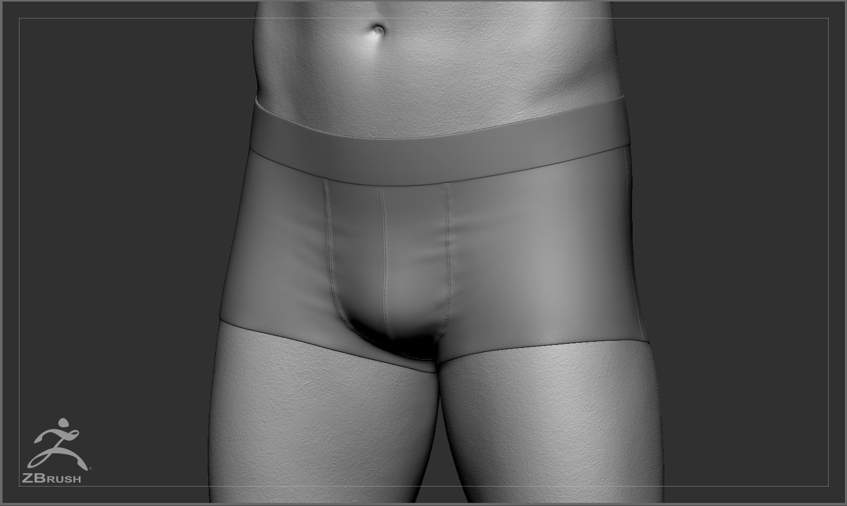 Average Caucasian Male Body Low-poly 3D model_54