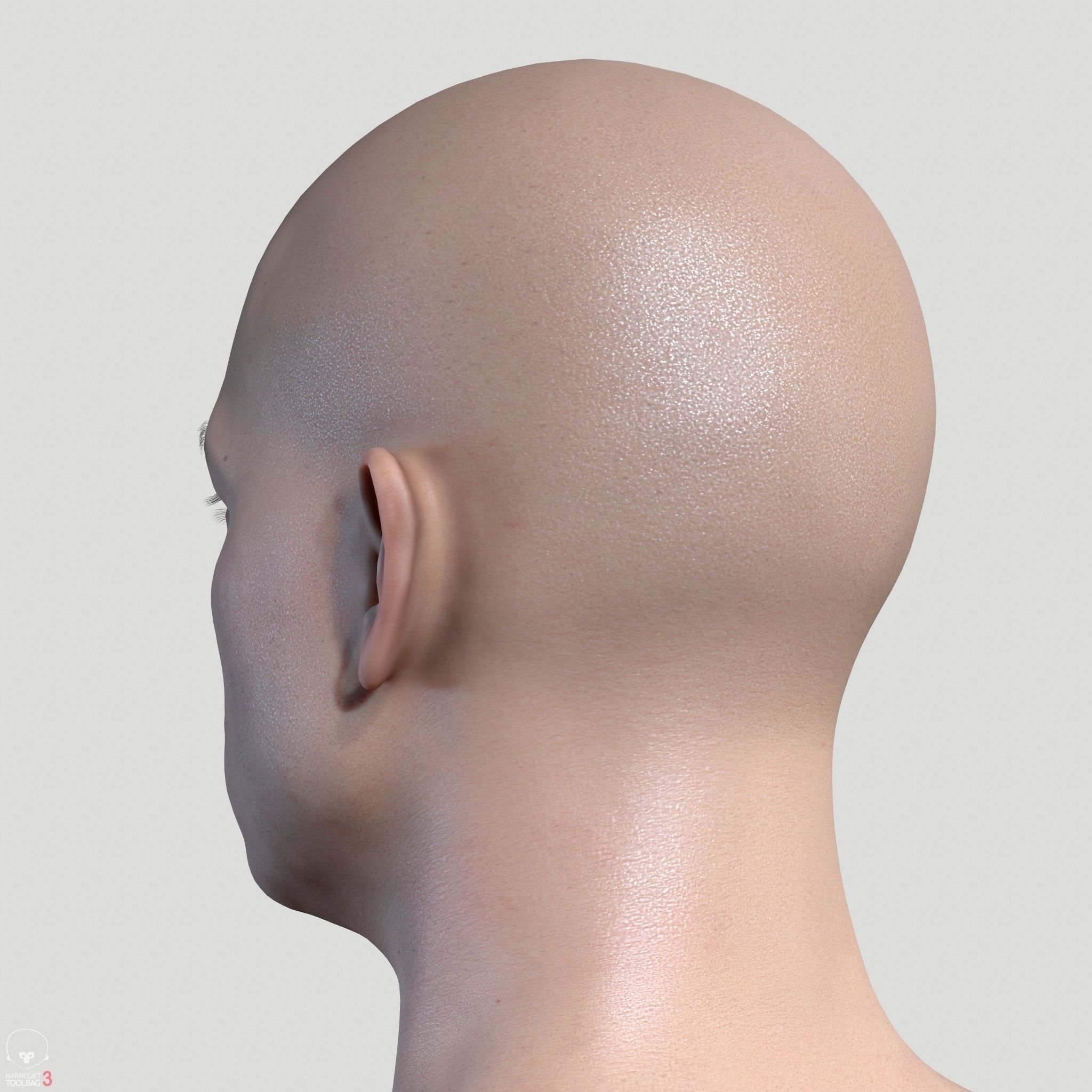 Average Caucasian Male Body Low-poly 3D model_26