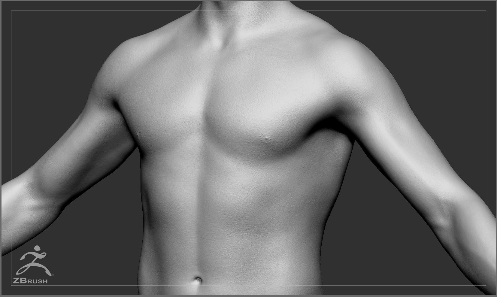 Average Caucasian Male Body Low-poly 3D model_53