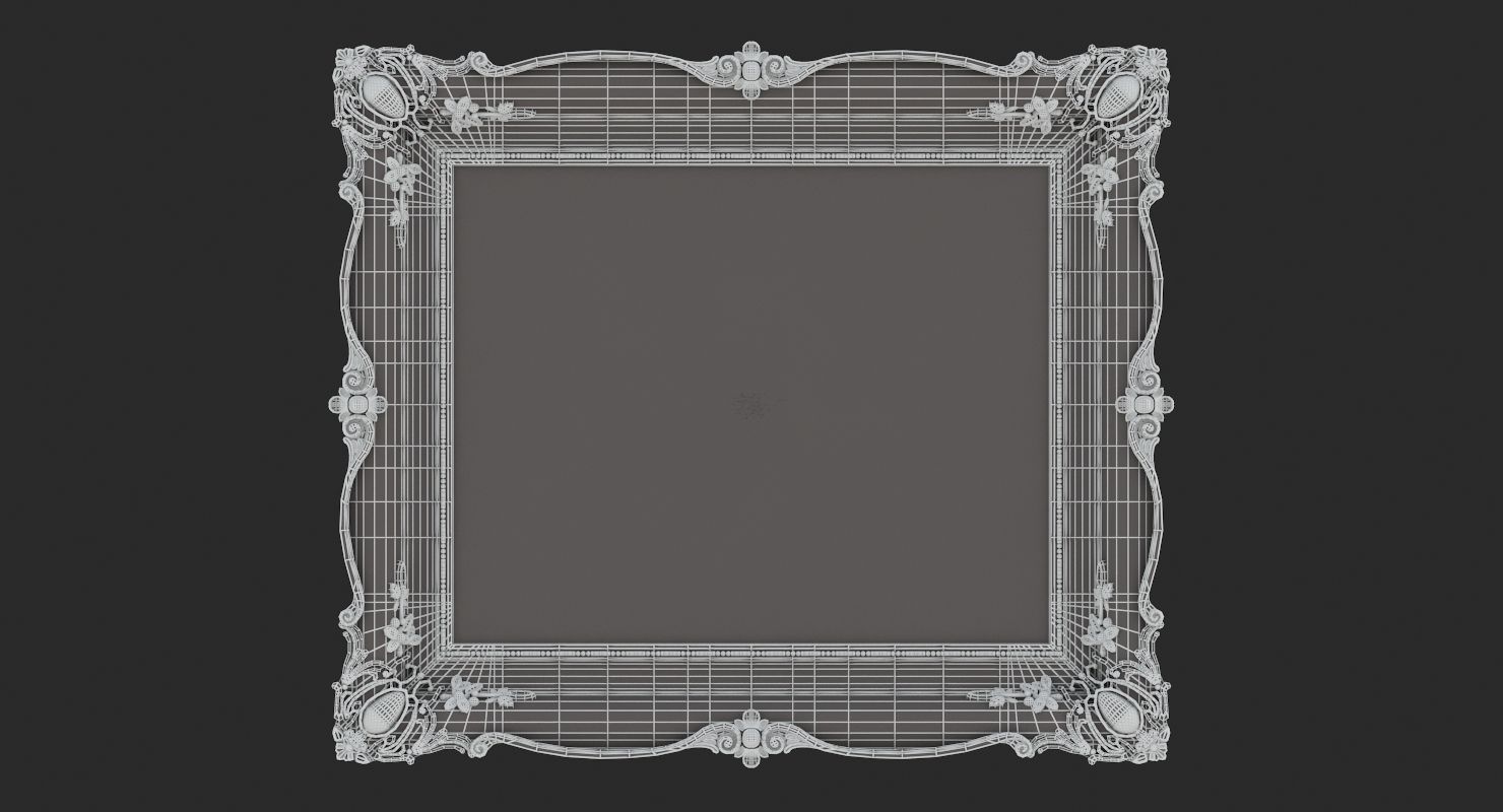 Golden Classic Frame 01 3D model_7