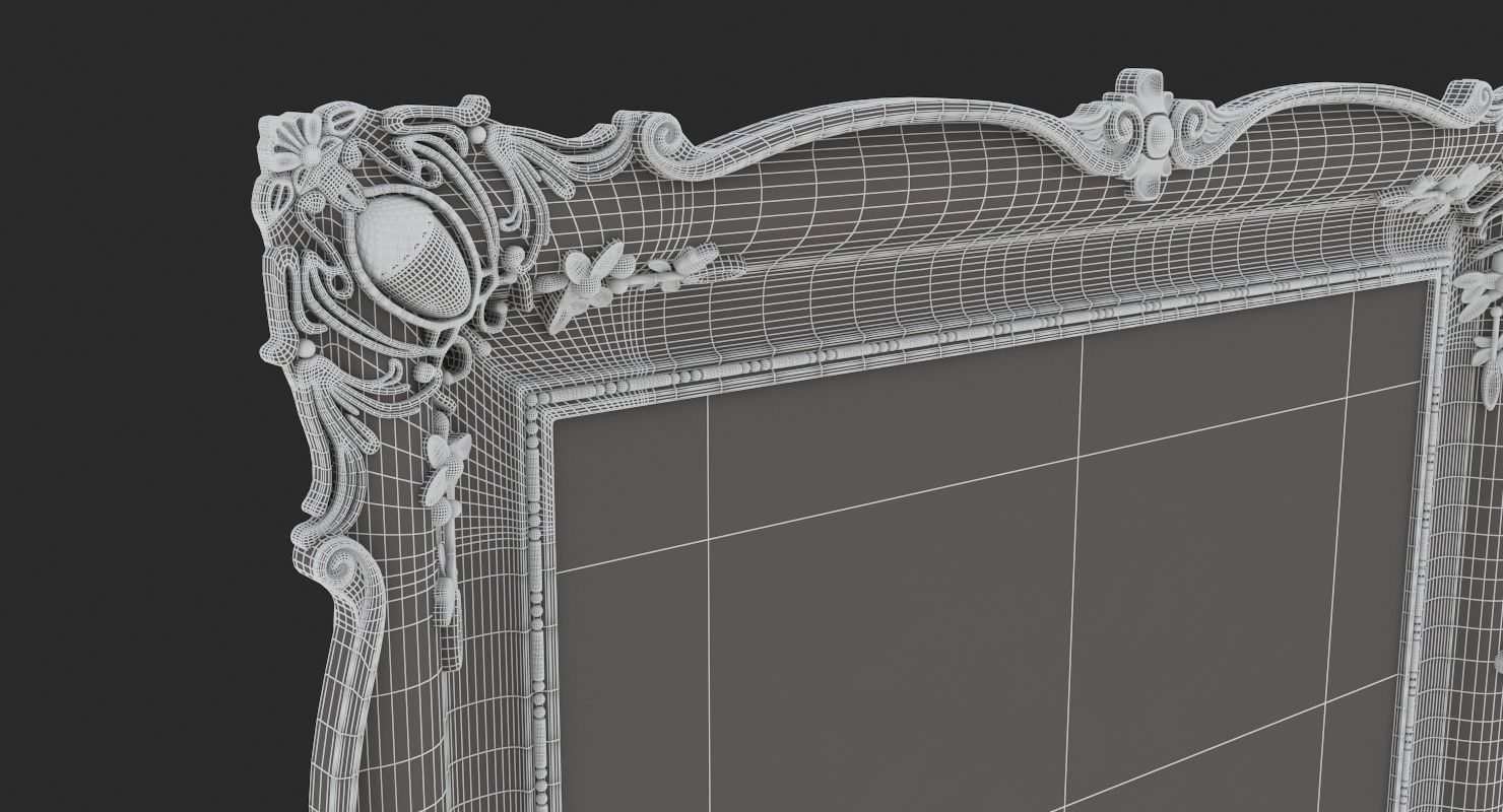 Golden Classic Frame 01 3D model_12